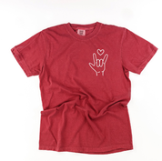 Sign Language - I Love You - Comfort Colors Tee Little Mama Shirt Shop