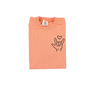 Sign Language - I Love You - Comfort Colors Tee Little Mama Shirt Shop