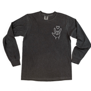 Sign Language - I Love You - Long Sleeve Comfort Colors Tee Little Mama Shirt Shop