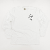 Sign Language - I Love You - Long Sleeve Comfort Colors Tee Little Mama Shirt Shop