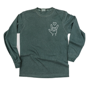 Sign Language - I Love You - Long Sleeve Comfort Colors Tee Little Mama Shirt Shop