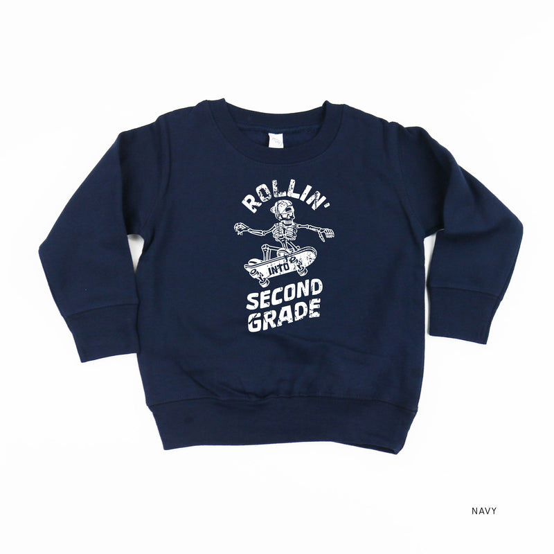 Skateboarding Skelly - Rollin' into Second Grade - Child Sweater