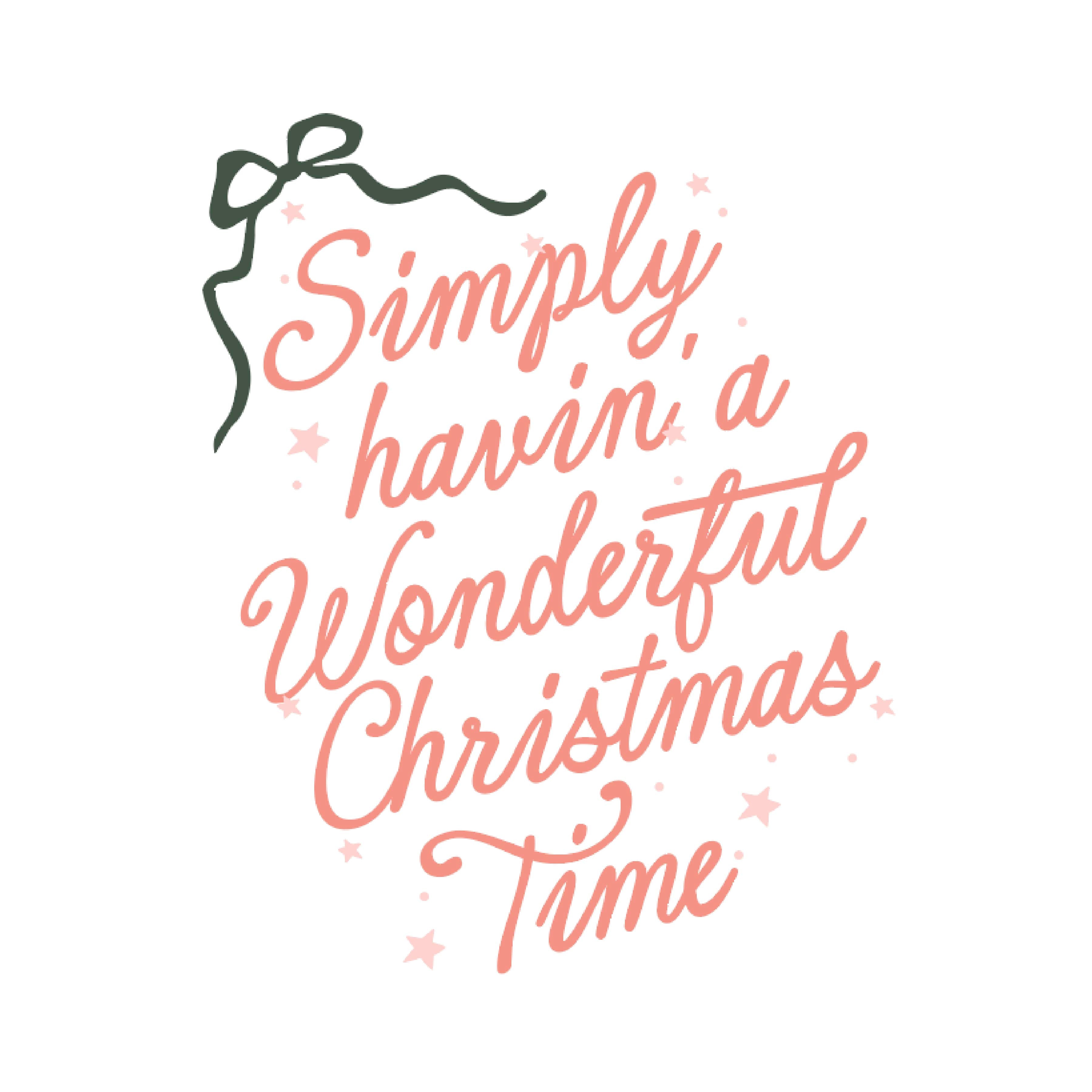 LMSS® STICKER - Simply Havin' a Wonderful Christmas Time Little Mama Shirt Shop LLC