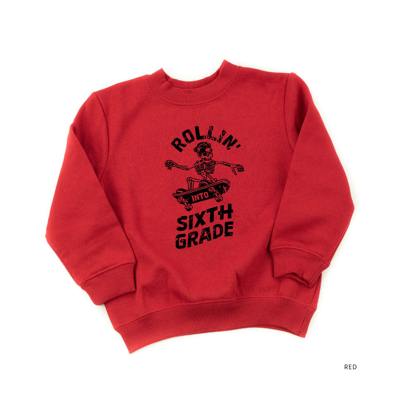 Skateboarding Skelly - Rollin' into Sixth Grade - Child Sweater