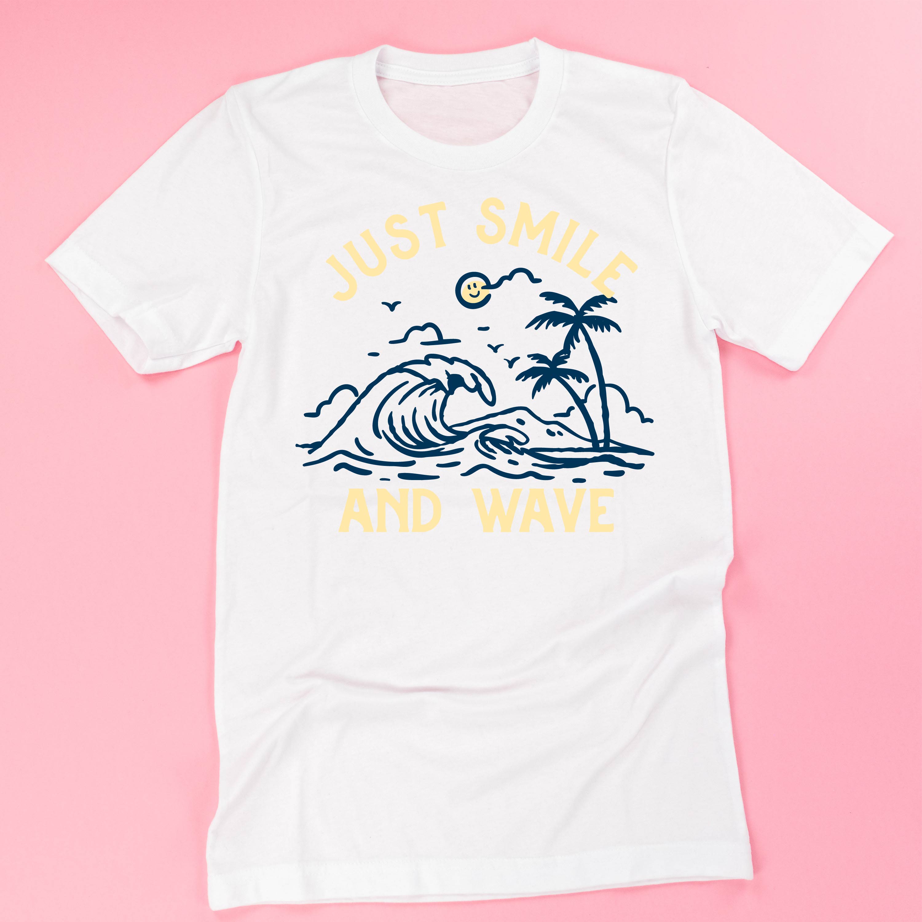 Smile And Wave - Unisex Tee Little Mama Shirt Shop