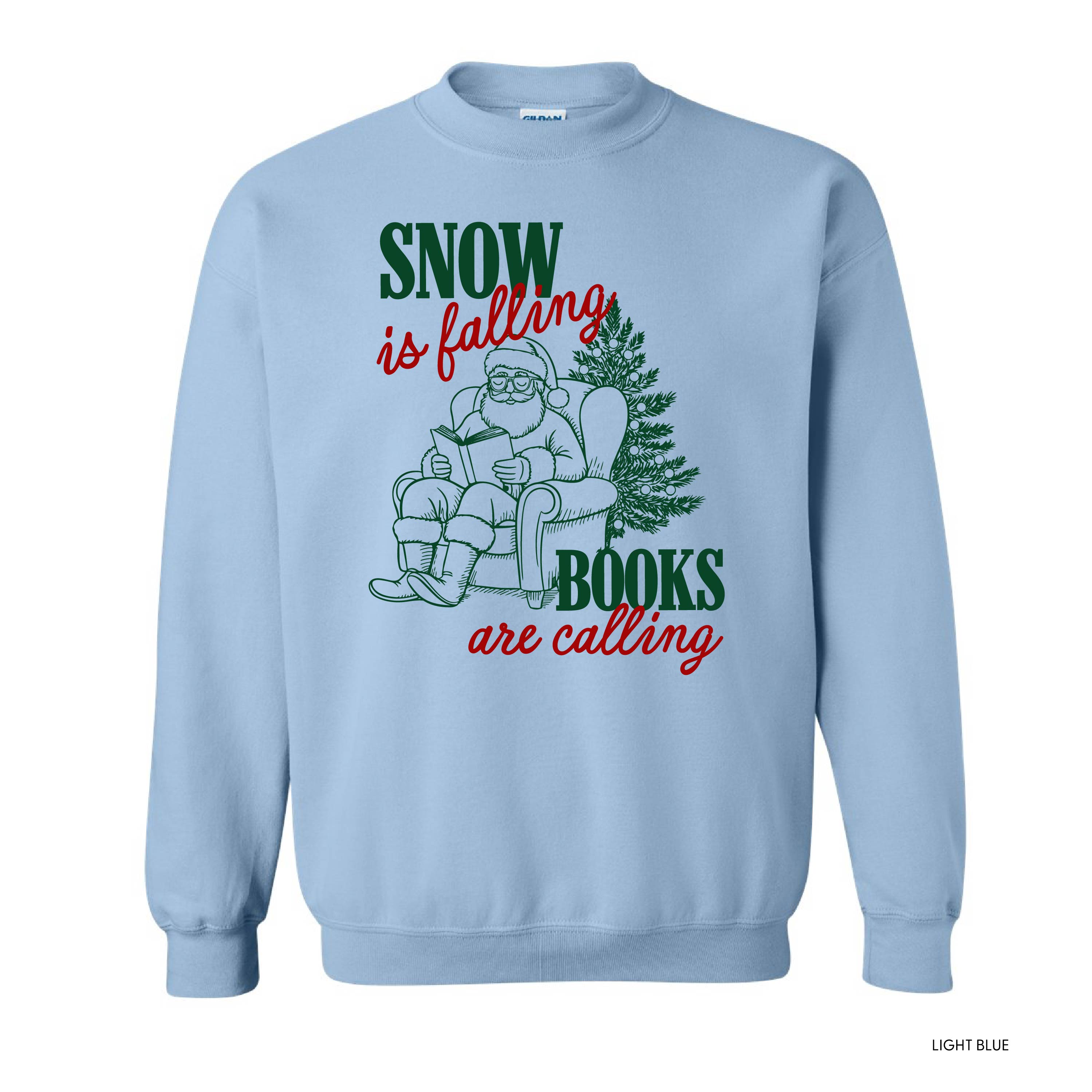 Snow Is Falling Books Are Calling - BASIC Fleece Little Mama Shirt Shop LLC