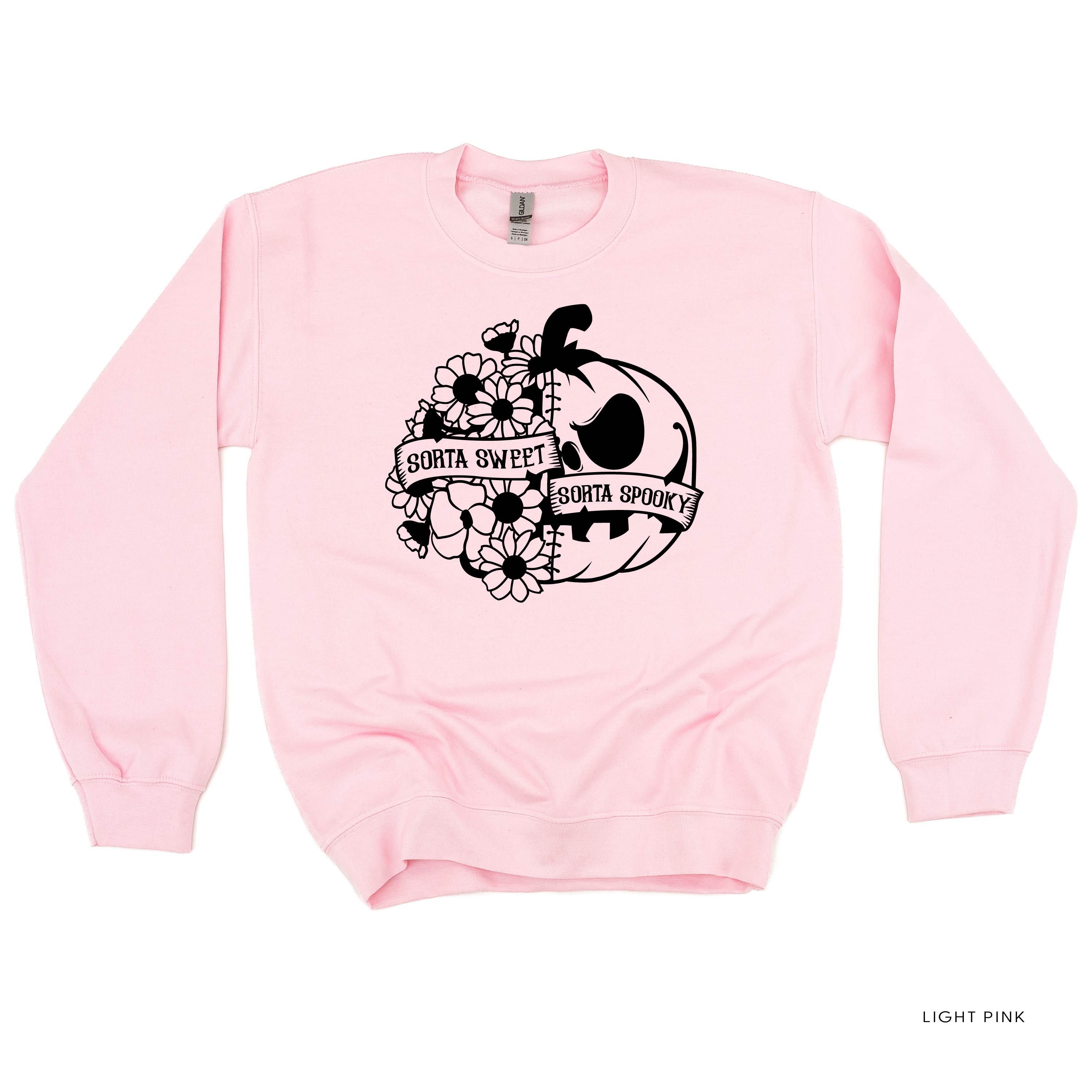 Sorta Sweet Sorta Spooky - Basic Fleece Crewneck Little Mama Shirt Shop LLC