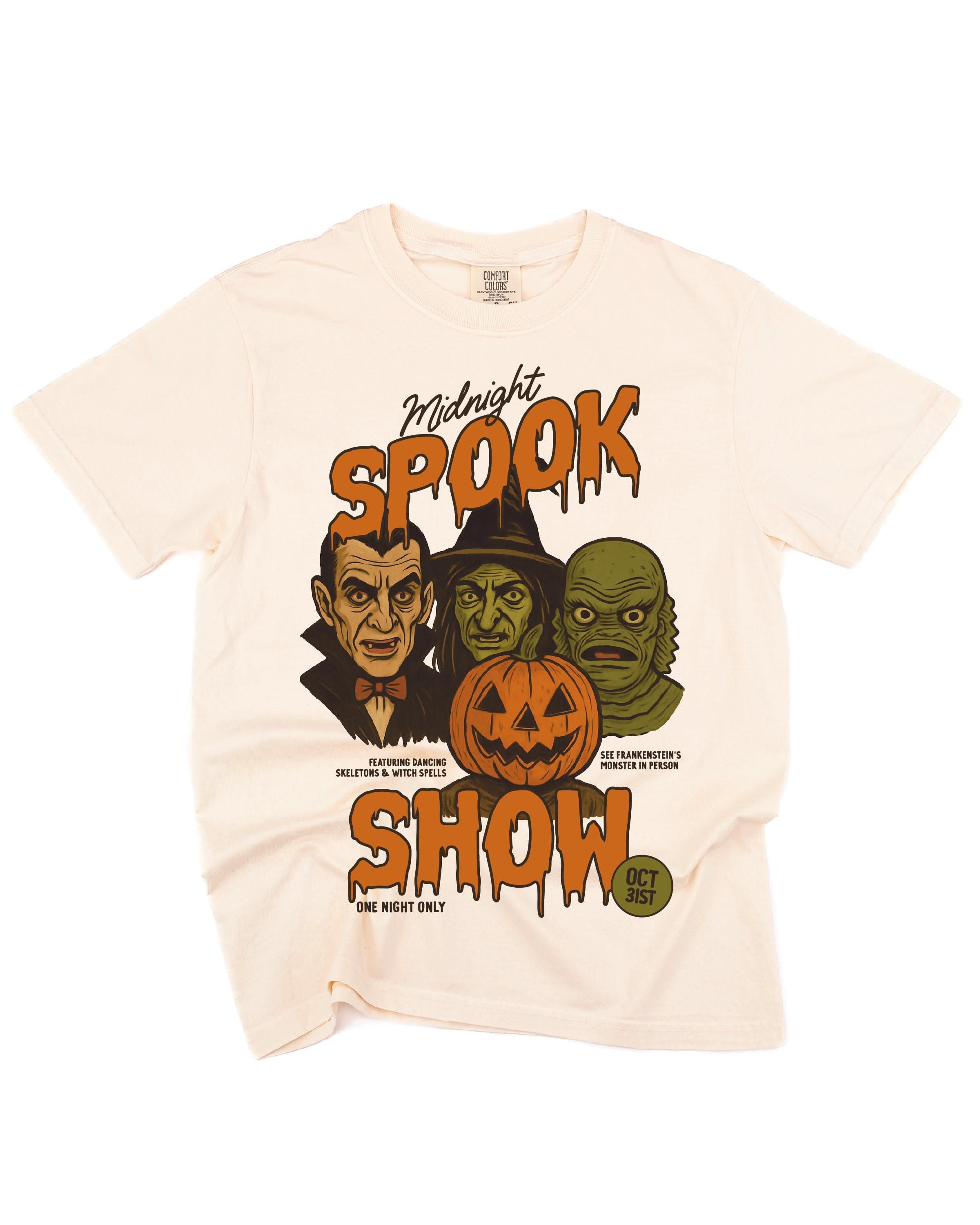 Midnight Spook Show - Comfort Colors Tee Little Mama Shirt Shop