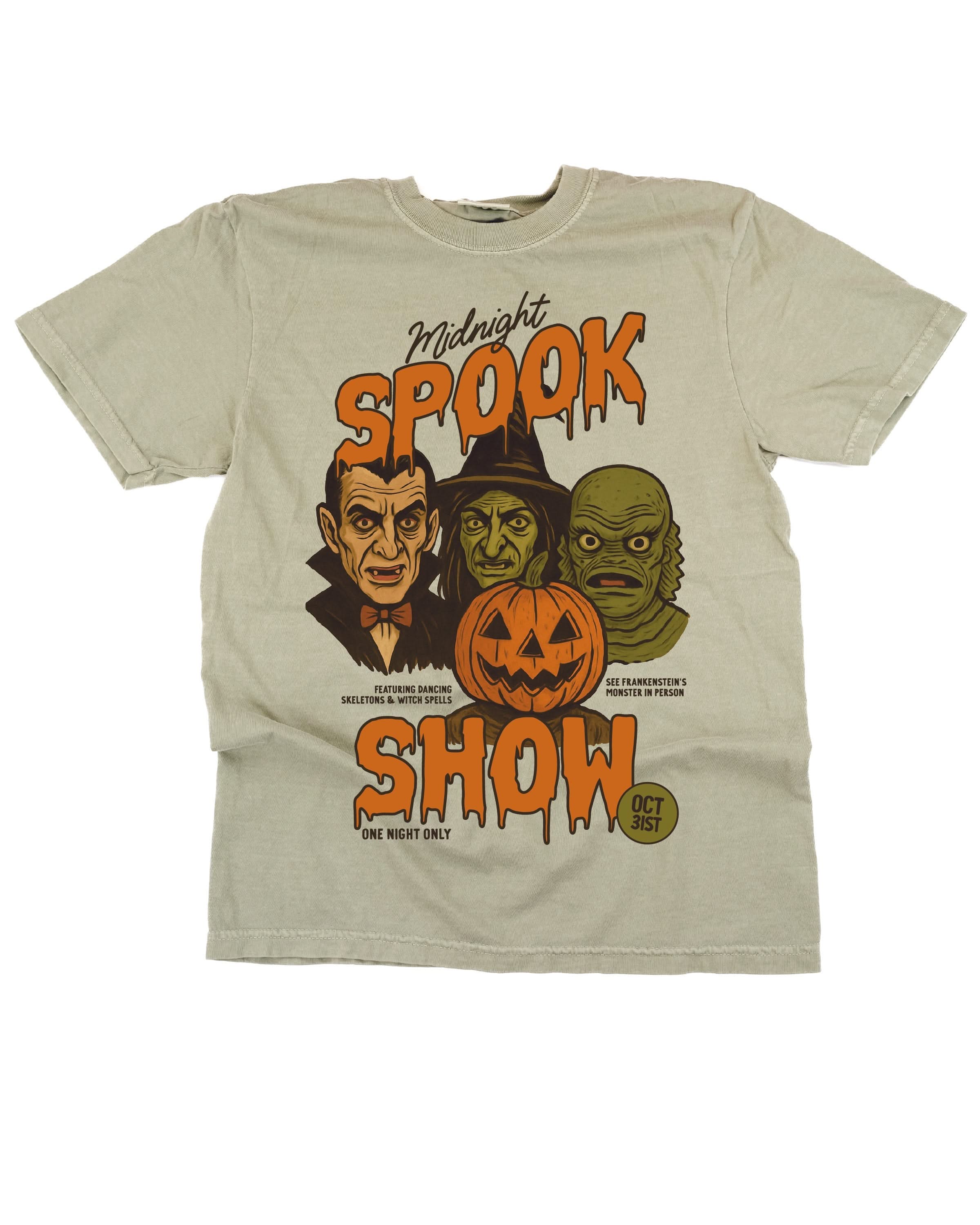 Midnight Spook Show - Comfort Colors Tee Little Mama Shirt Shop