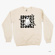 Spooky Ghost - Basic Fleece Crewneck Little Mama Shirt Shop LLC