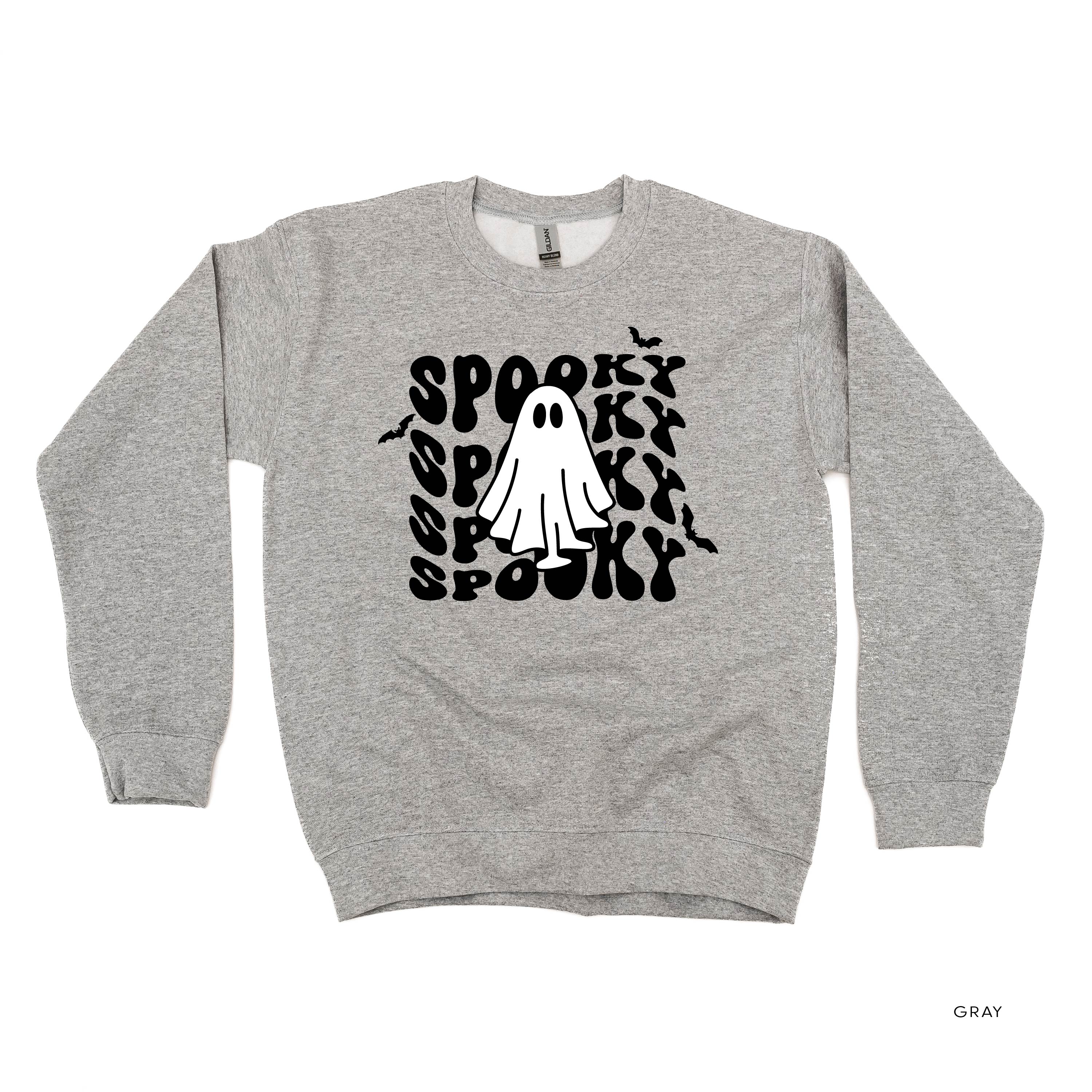 Spooky Ghost - Basic Fleece Crewneck Little Mama Shirt Shop LLC