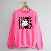 Spooky Ghost - Basic Fleece Crewneck Little Mama Shirt Shop LLC