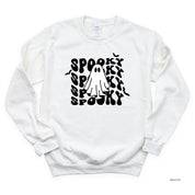 Spooky Ghost - Basic Fleece Crewneck Little Mama Shirt Shop LLC