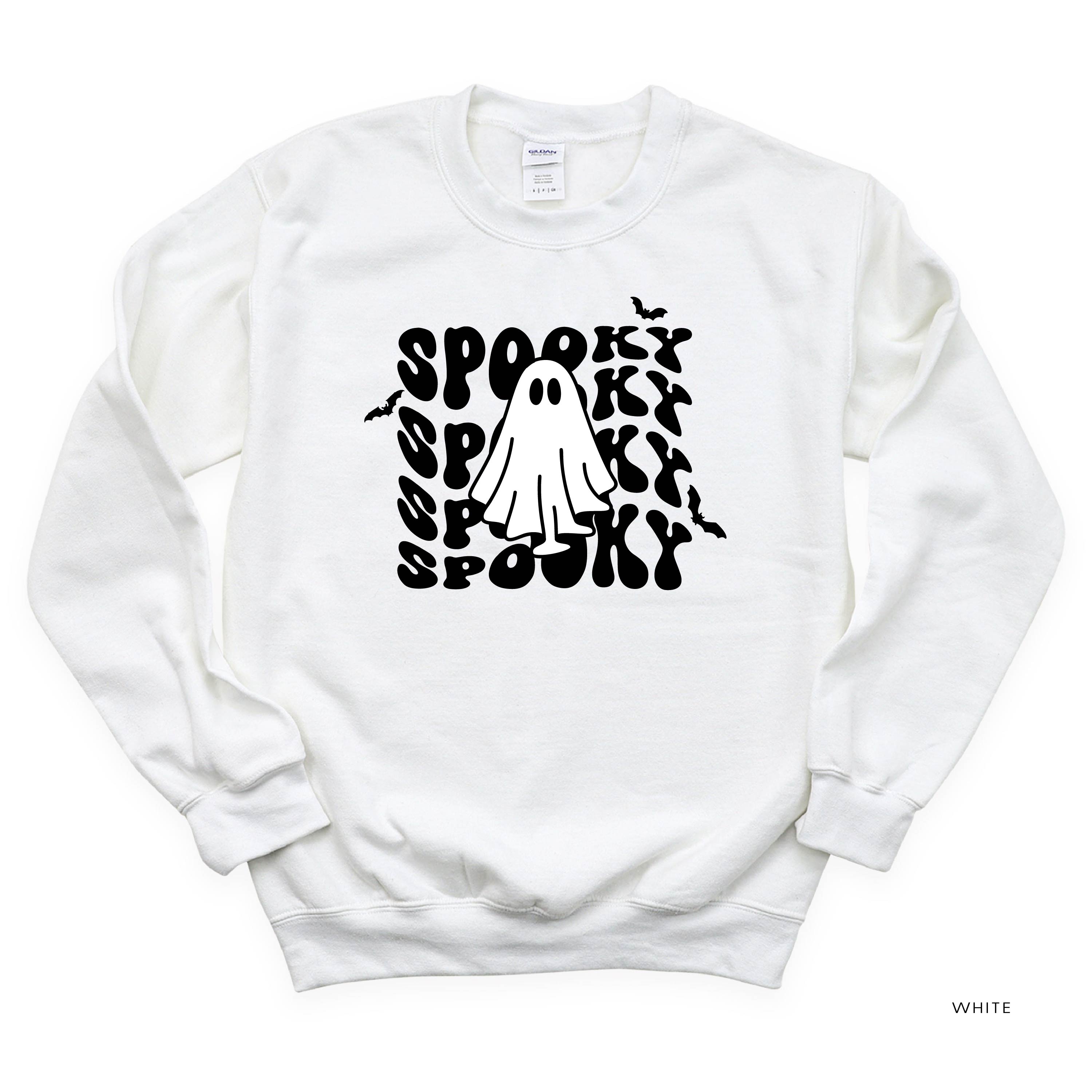Spooky Ghost - Basic Fleece Crewneck Little Mama Shirt Shop LLC