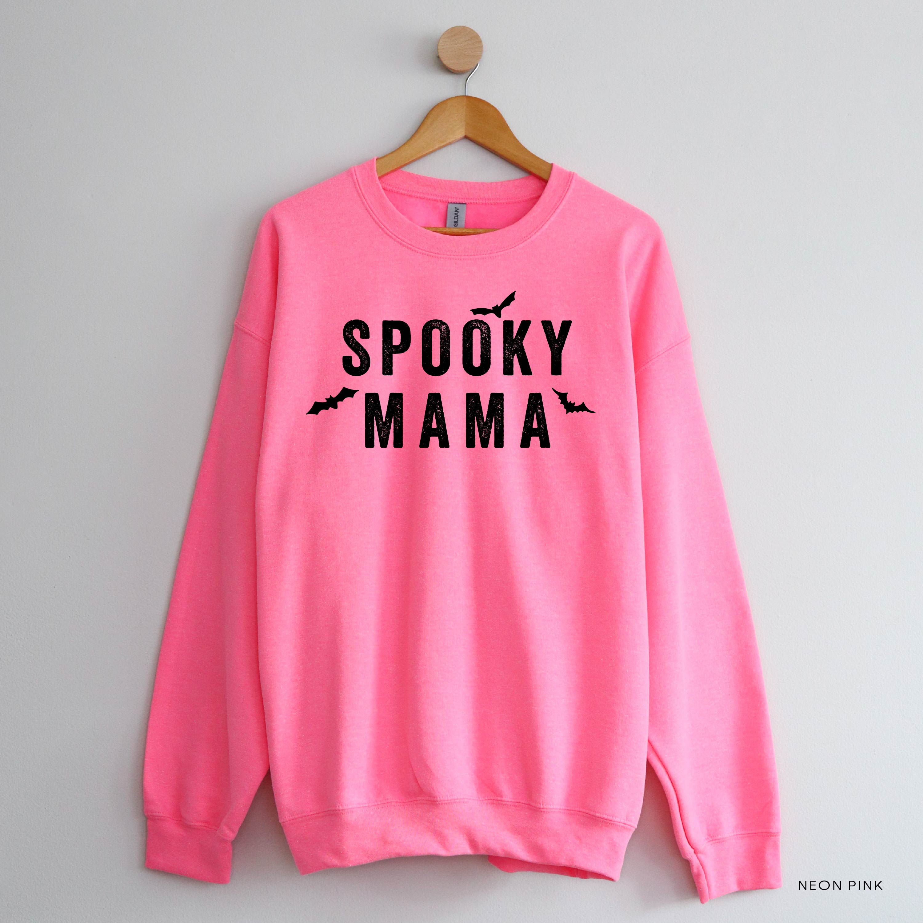 Spooky Mama - Basic Fleece Crewneck Little Mama Shirt Shop LLC