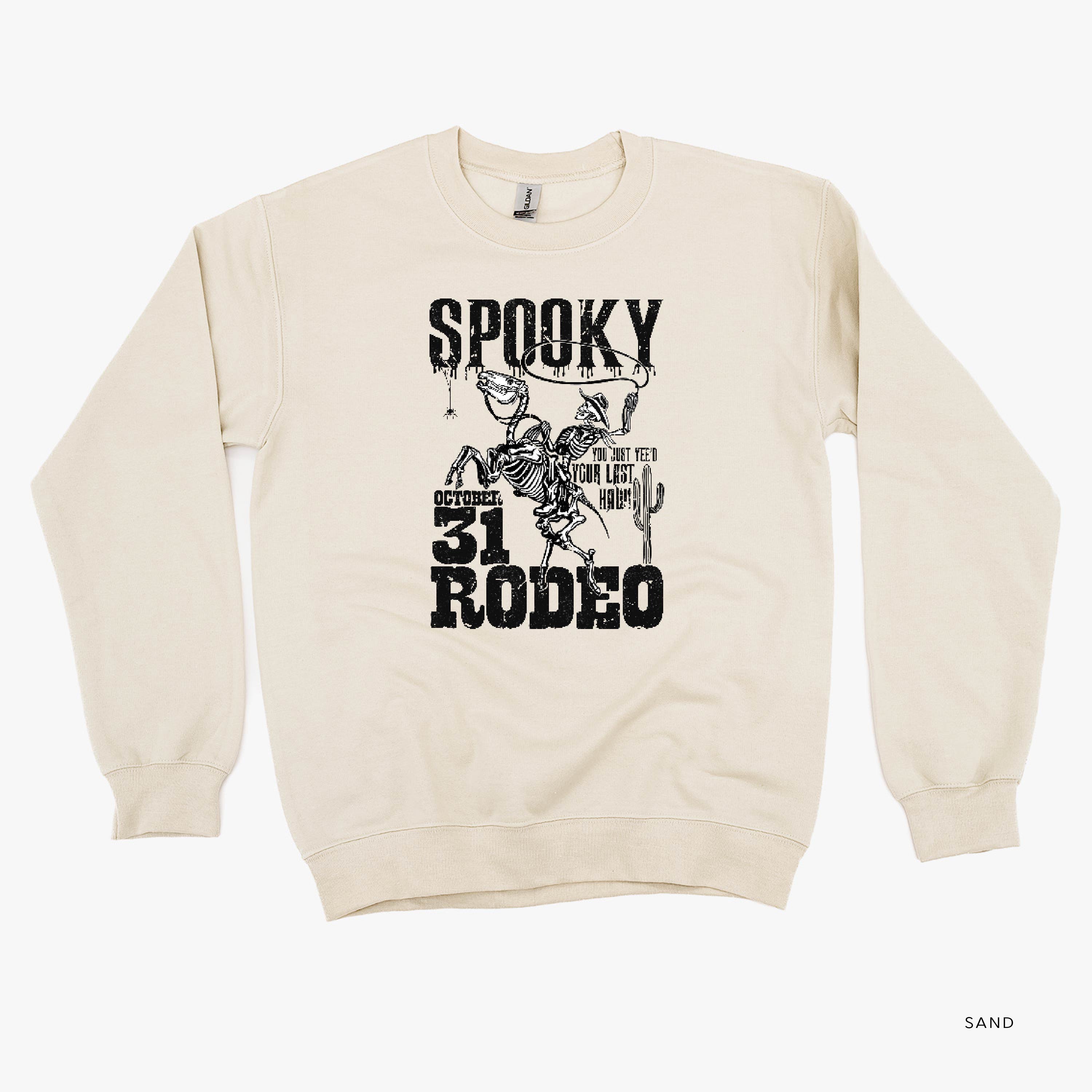 Spooky Rodeo - Basic Fleece Crewneck Little Mama Shirt Shop LLC