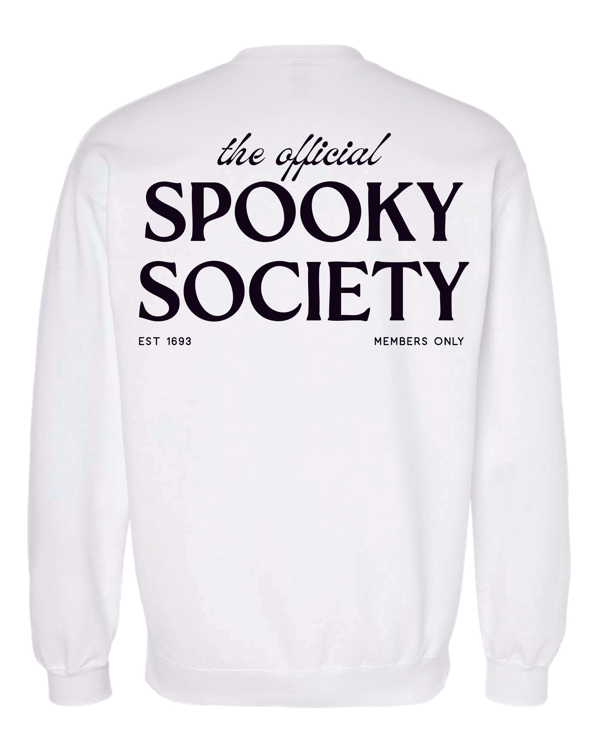 The Official Spooky Society - White Basic Fleece Little Mama Shirt Shop LLC