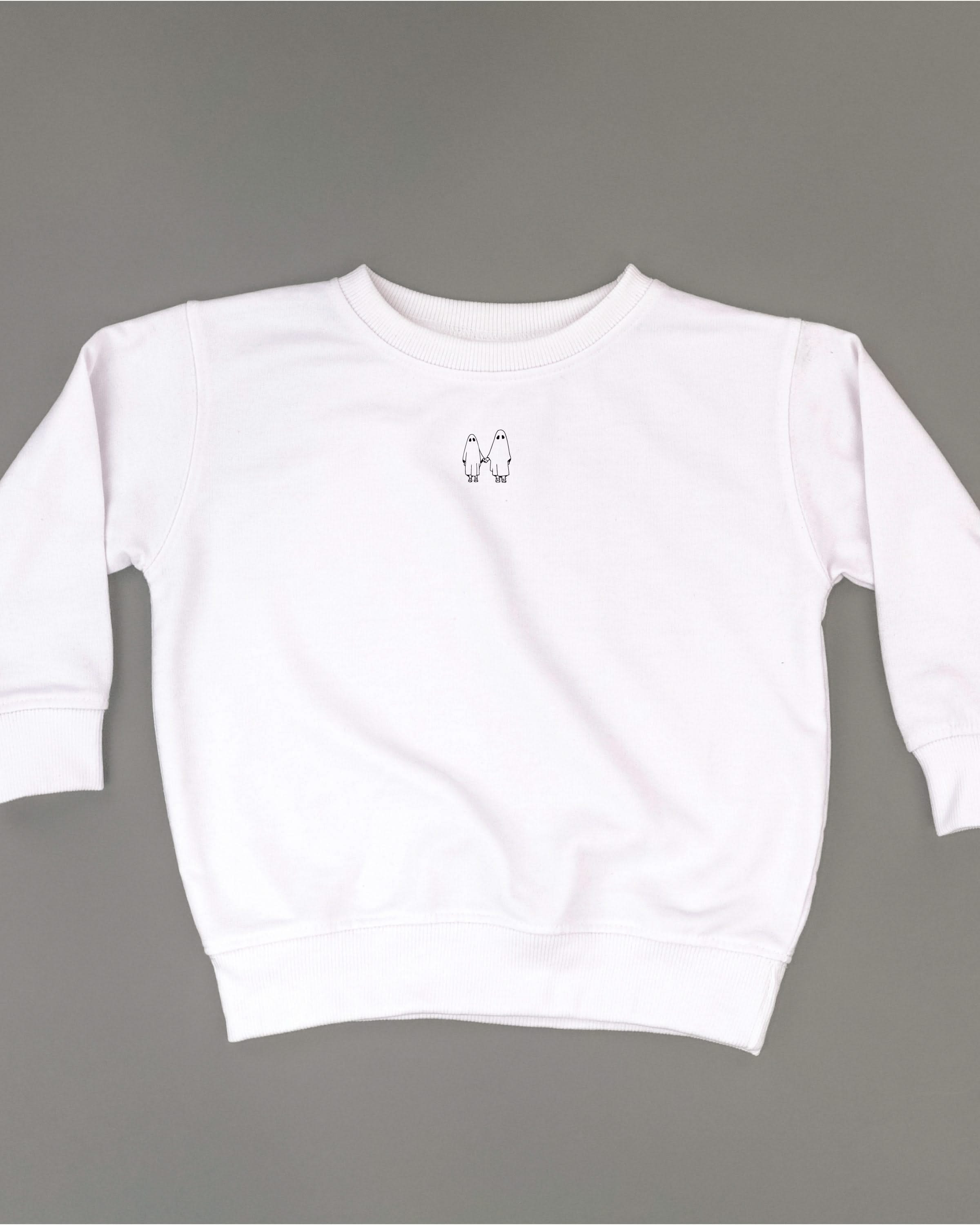 The Official Spooky Society - White Child Sweater Little Mama Shirt Shop
