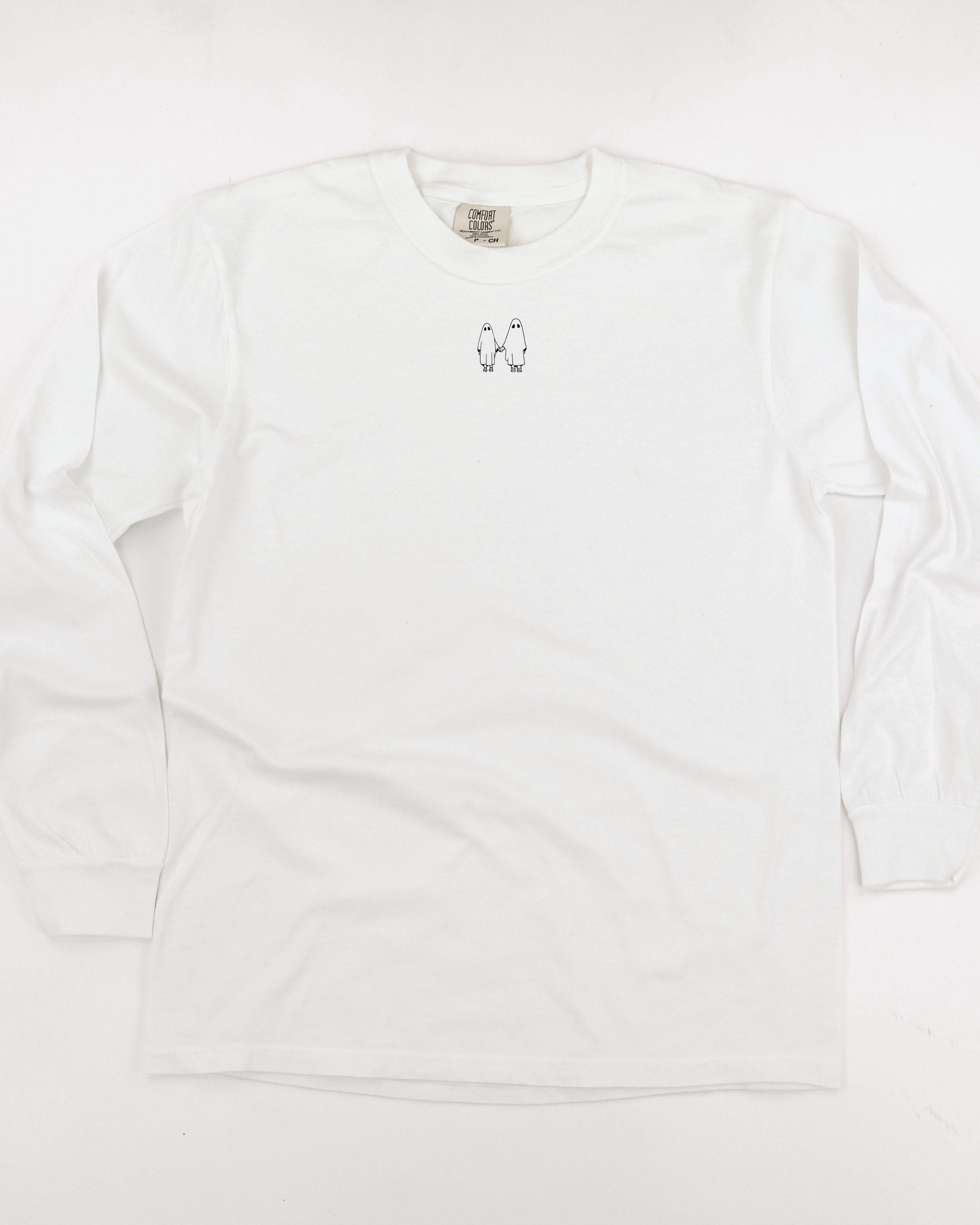 The Official Spooky Society - White Long Sleeve Comfort Colors Tee Little Mama Shirt Shop