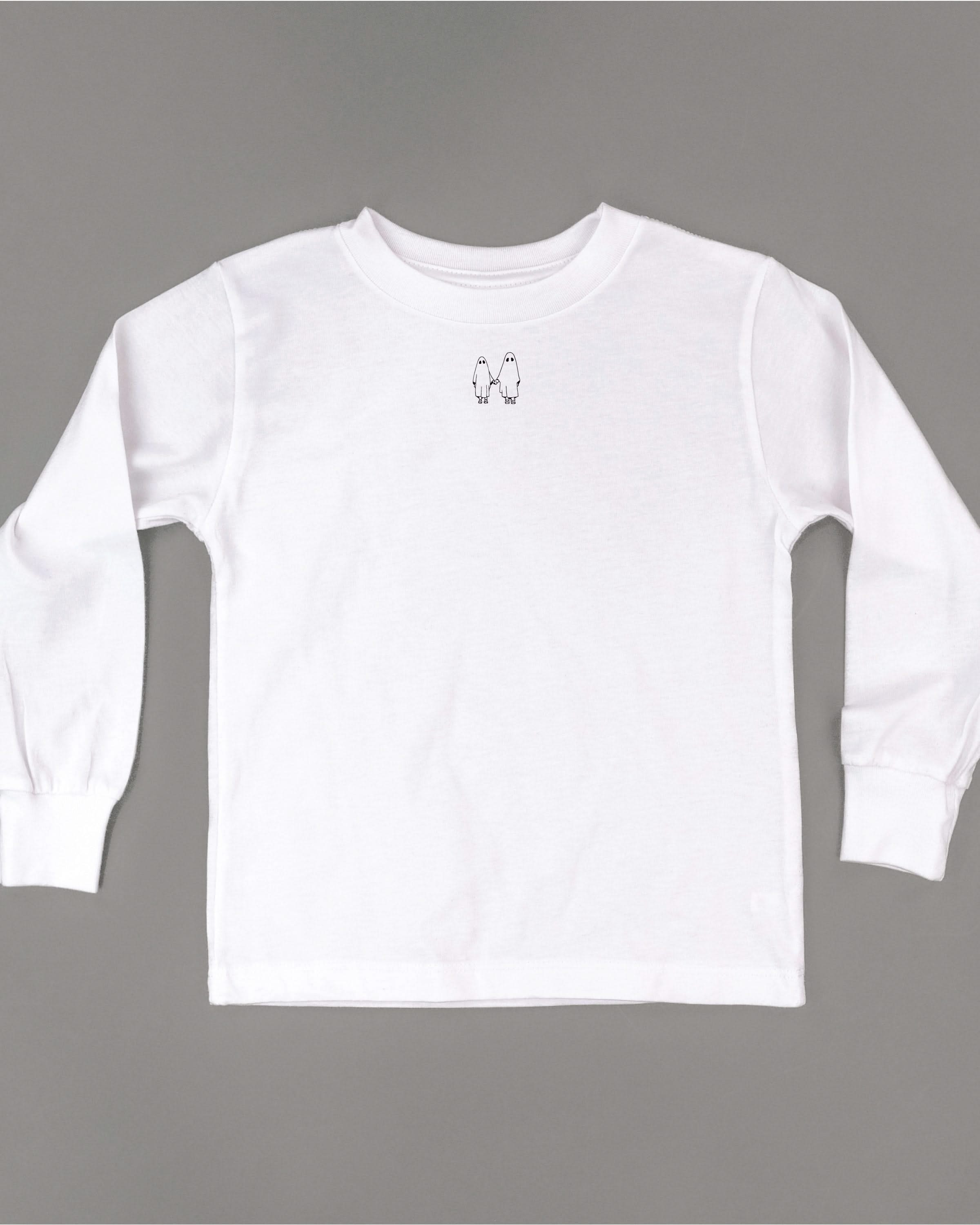 The Official Spooky Society - White Child Long Sleeve Tee Little Mama Shirt Shop