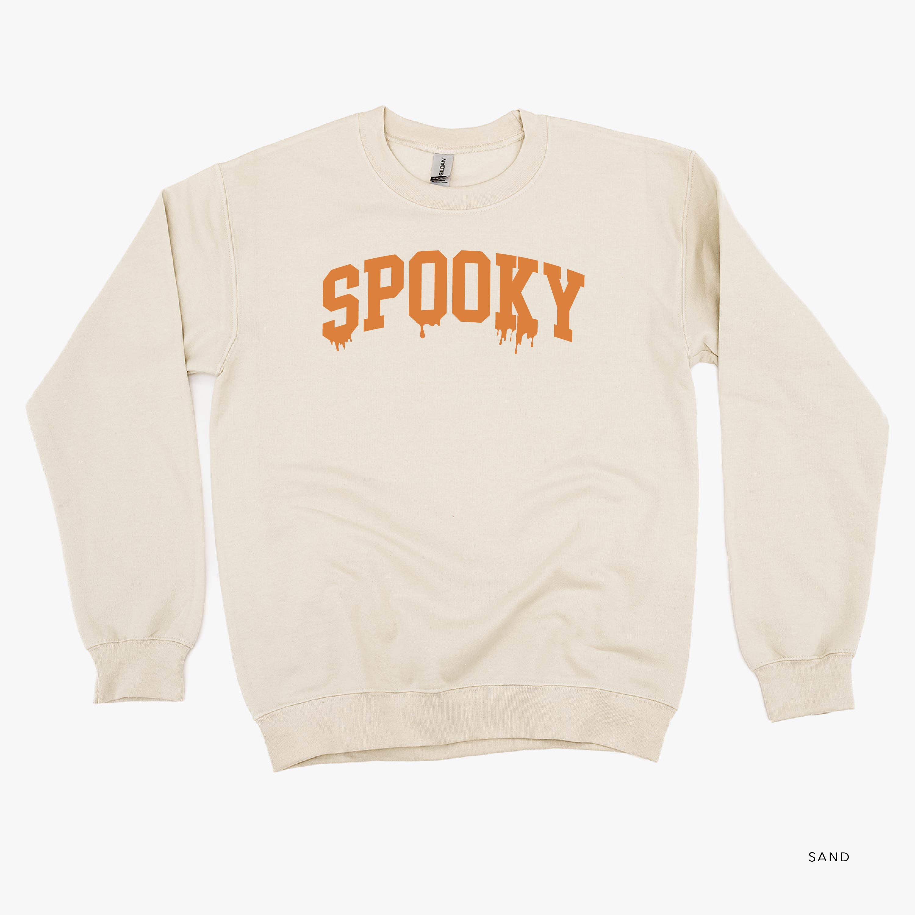 Spooky (Dripping) - Basic Fleece Crewneck Little Mama Shirt Shop LLC