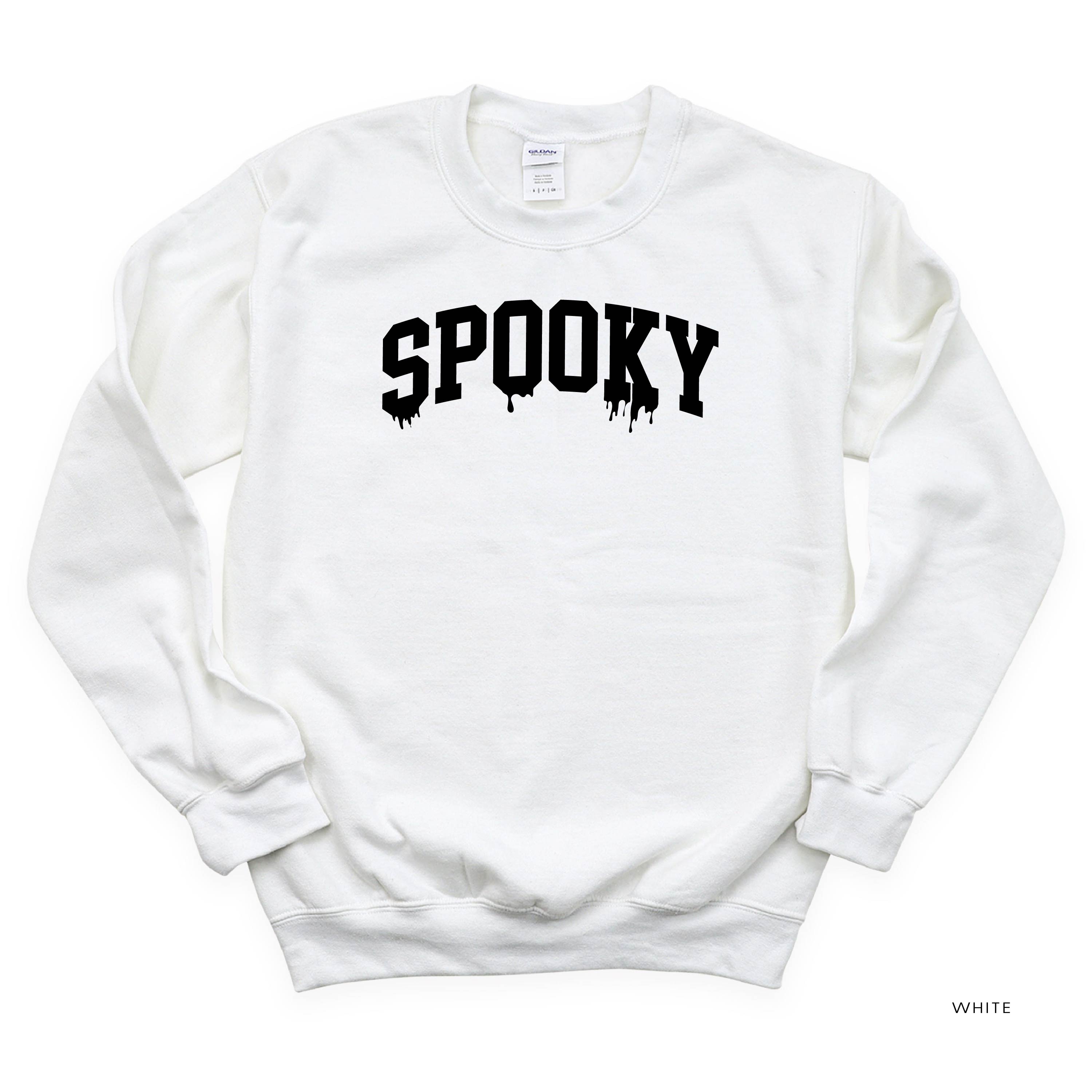 Spooky (Dripping) - Basic Fleece Crewneck Little Mama Shirt Shop LLC