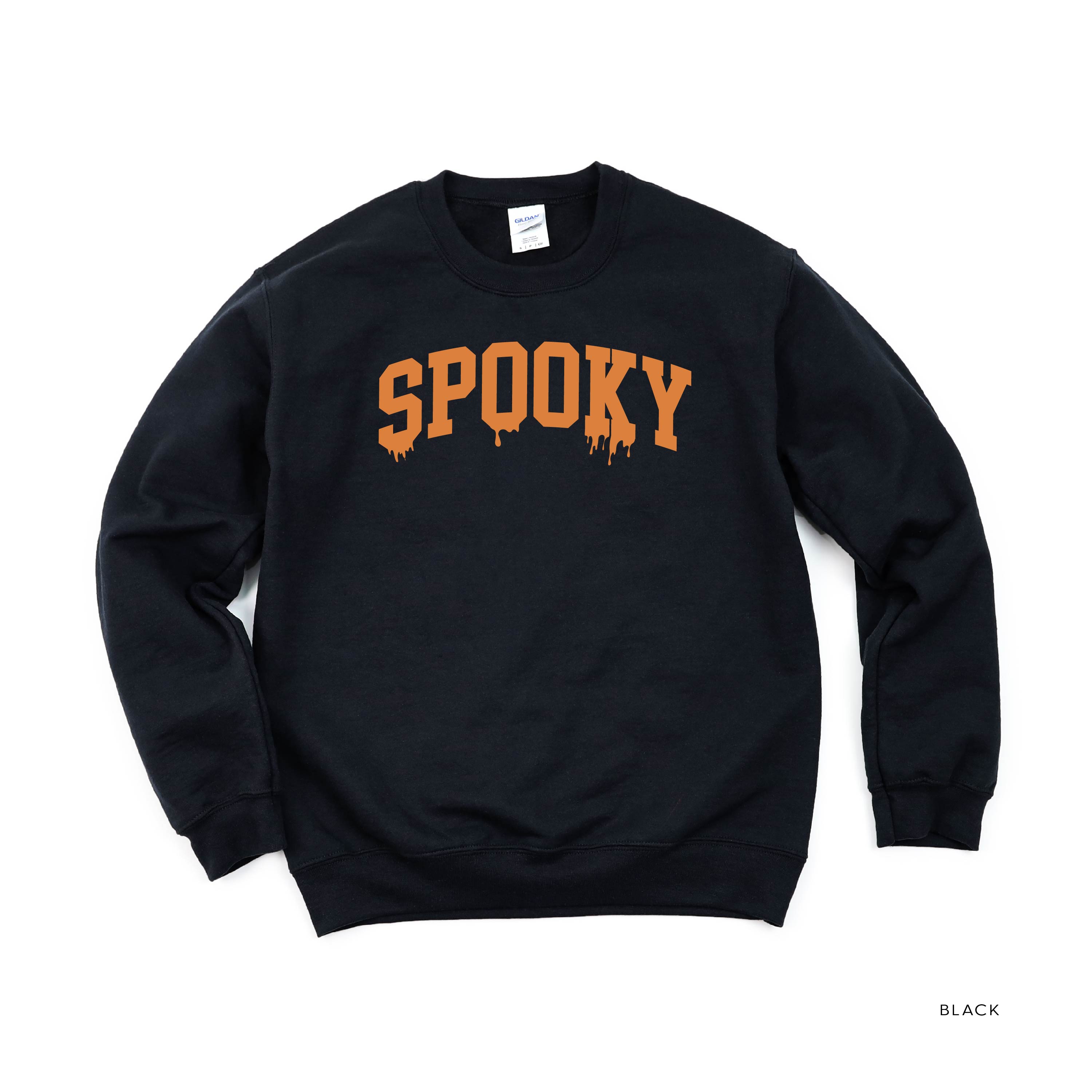 Spooky (Dripping) - Basic Fleece Crewneck Little Mama Shirt Shop LLC