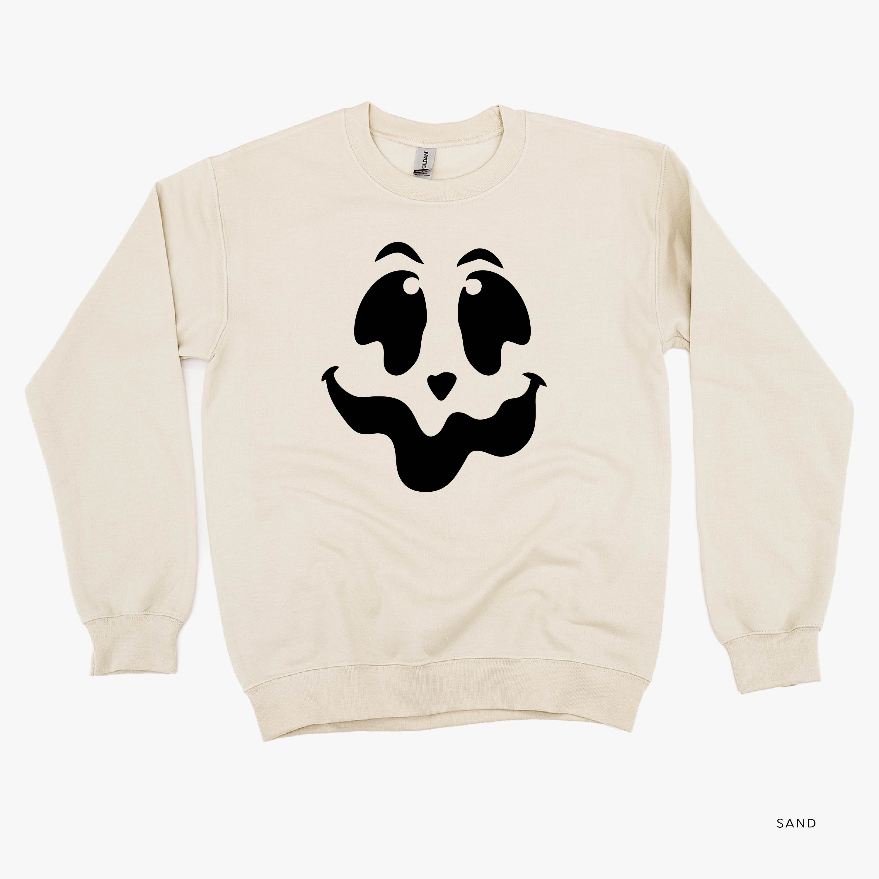 Spooky Jack-o'-lantern Face - Basic Fleece Crewneck Little Mama Shirt Shop LLC