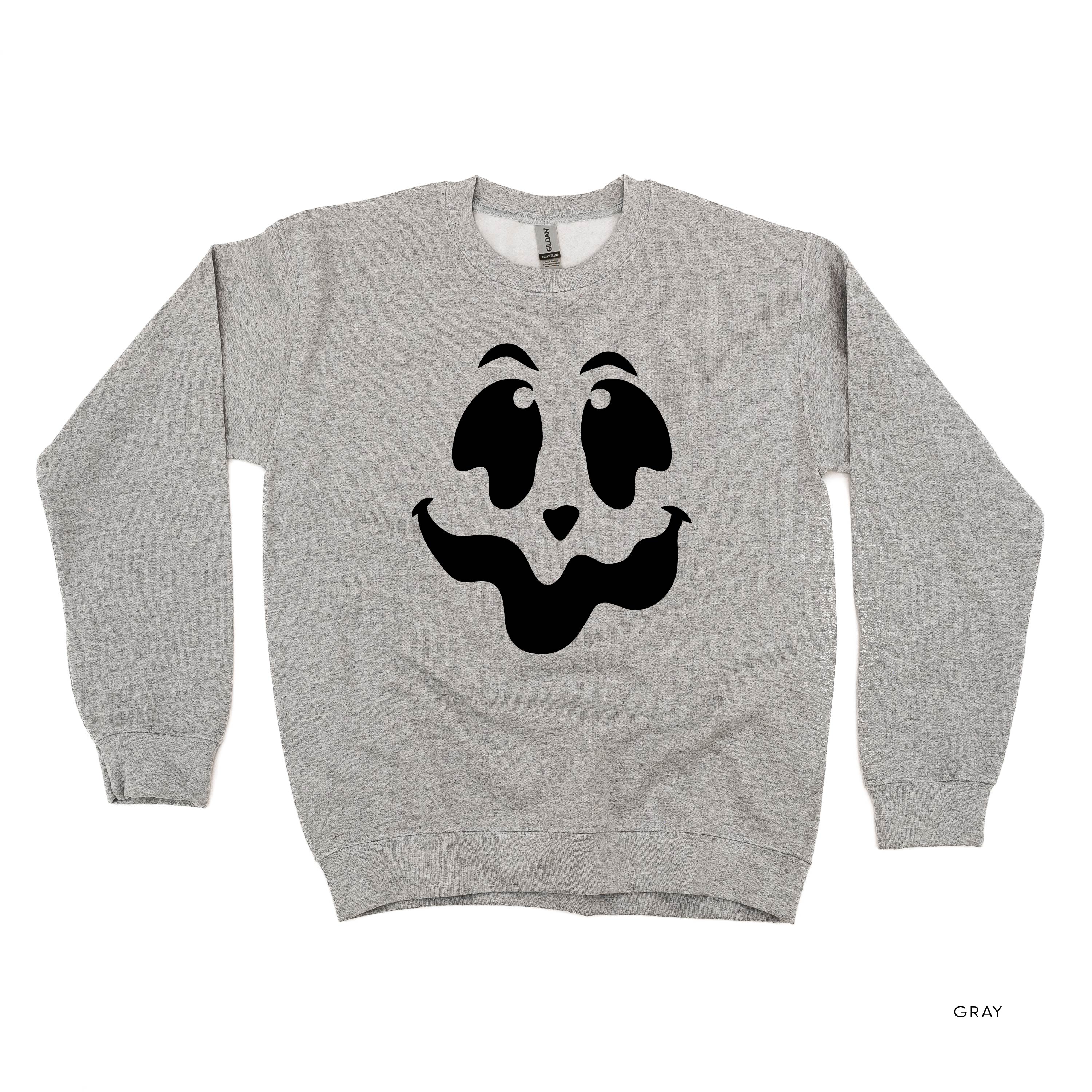 Spooky Jack-o'-lantern Face - Basic Fleece Crewneck Little Mama Shirt Shop LLC