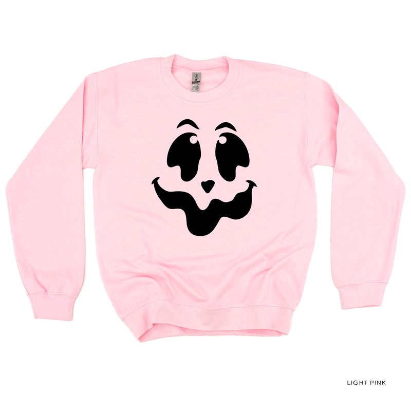 Spooky Jack-o'-lantern Face - Basic Fleece Crewneck