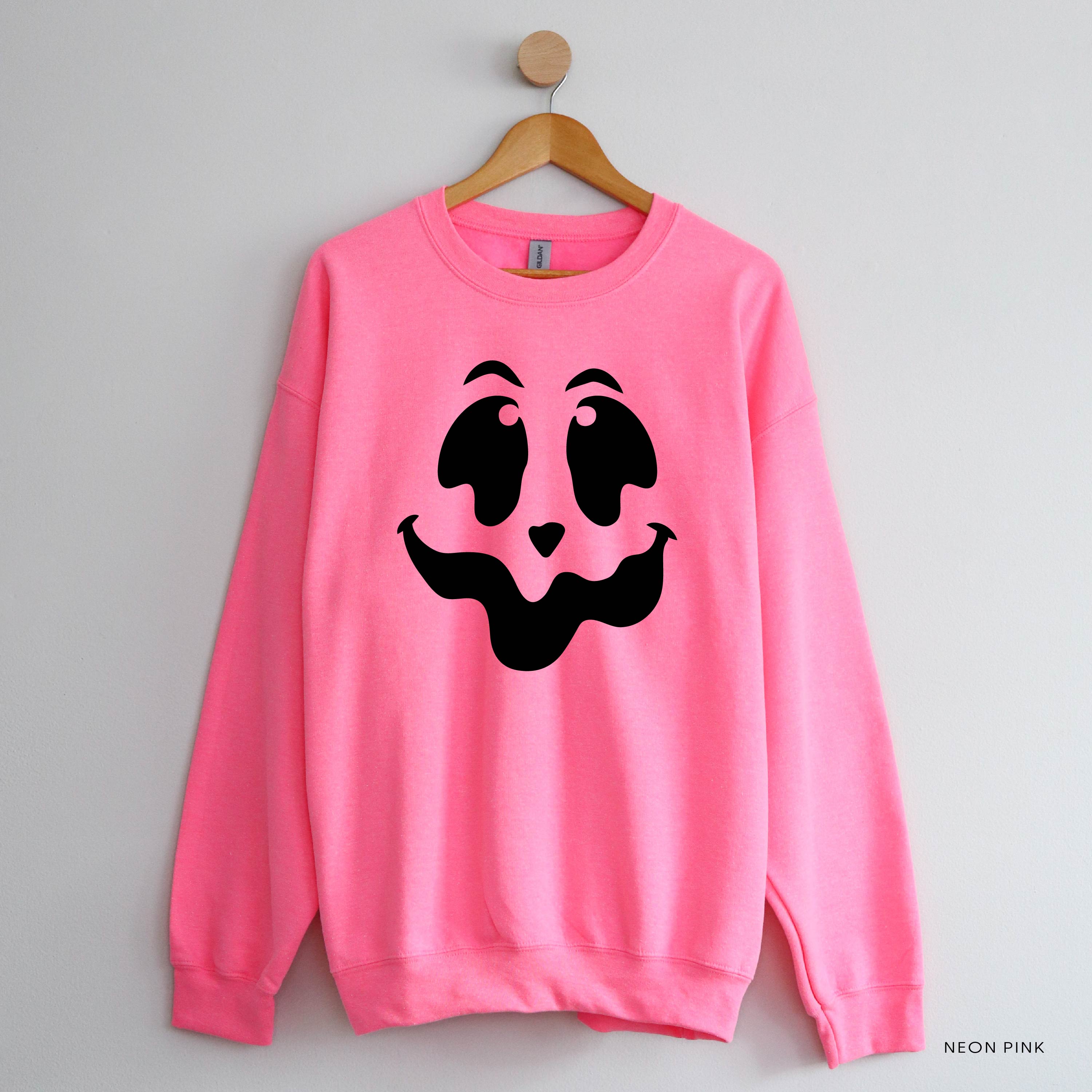 Spooky Jack-o'-lantern Face - Basic Fleece Crewneck Little Mama Shirt Shop LLC