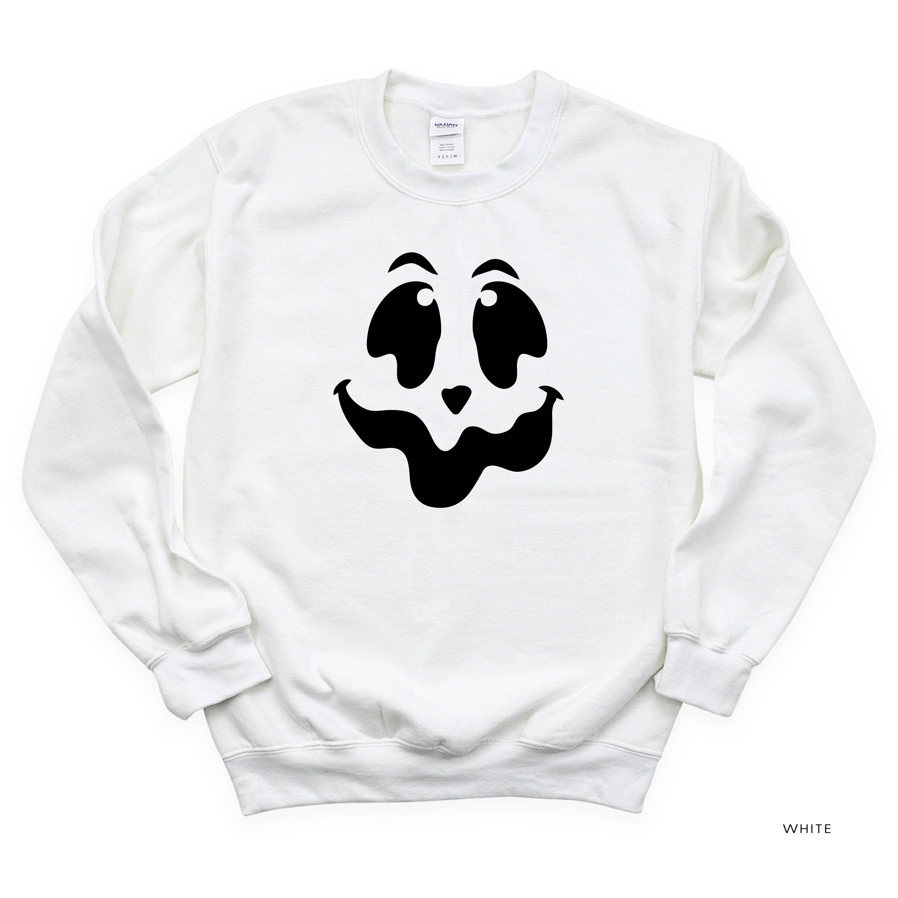 Spooky Jack-o'-lantern Face - Basic Fleece Crewneck Little Mama Shirt Shop LLC