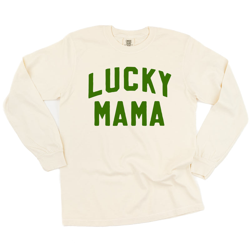 Arched LUCKY MAMA - LONG SLEEVE COMFORT COLORS TEE