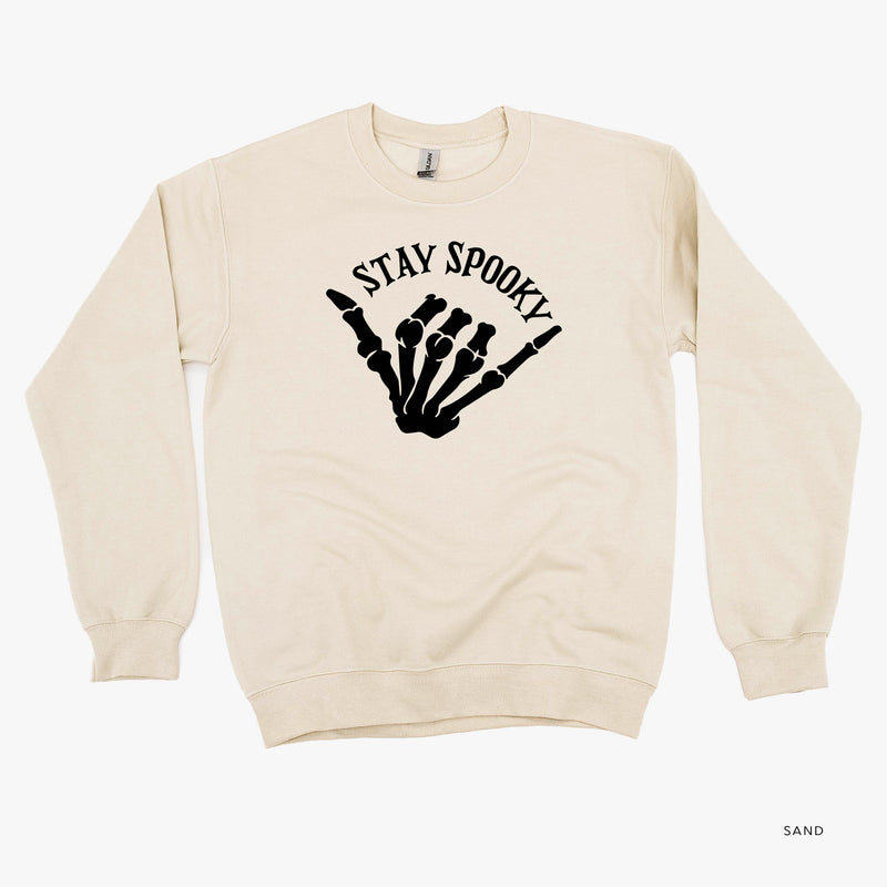 Stay Spooky Skelly Hand - FULL SIZE - Basic Fleece Crewneck