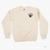 Stay Spooky Skelly Hand - POCKET - Basic Fleece Crewneck Little Mama Shirt Shop LLC