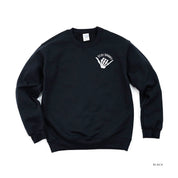 Stay Spooky Skelly Hand - POCKET - Basic Fleece Crewneck Little Mama Shirt Shop LLC