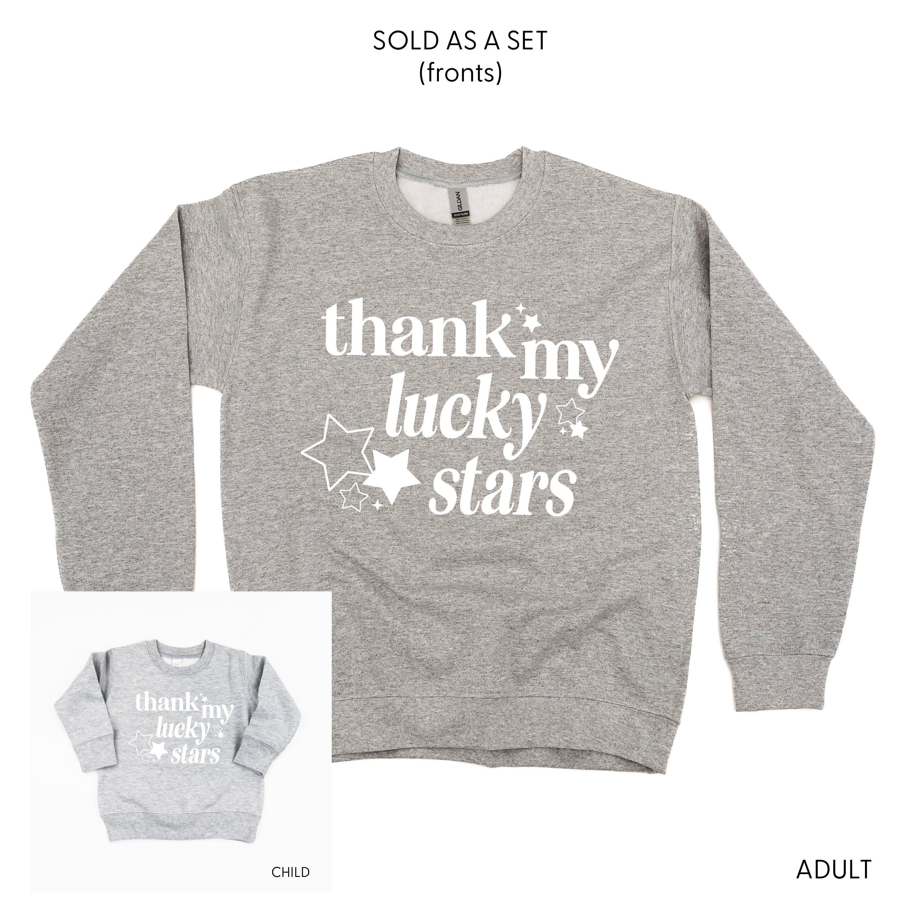 Thank My Lucky Stars (f&bd) - Set of 2 BASIC Fleece Gray Sweaters Little Mama Shirt Shop