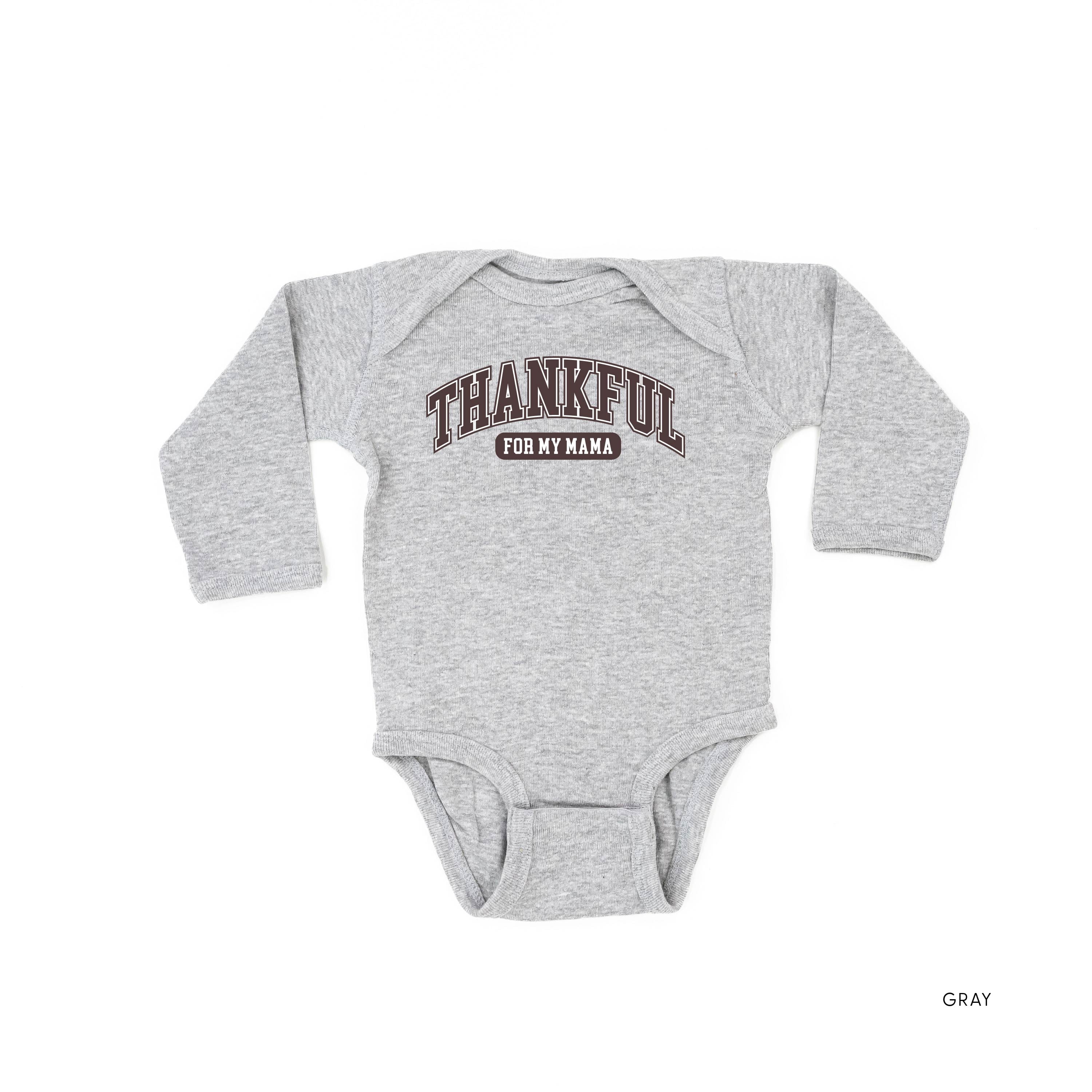 Thankful For My Mama - Child LONG SLEEVE Tee Little Mama Shirt Shop