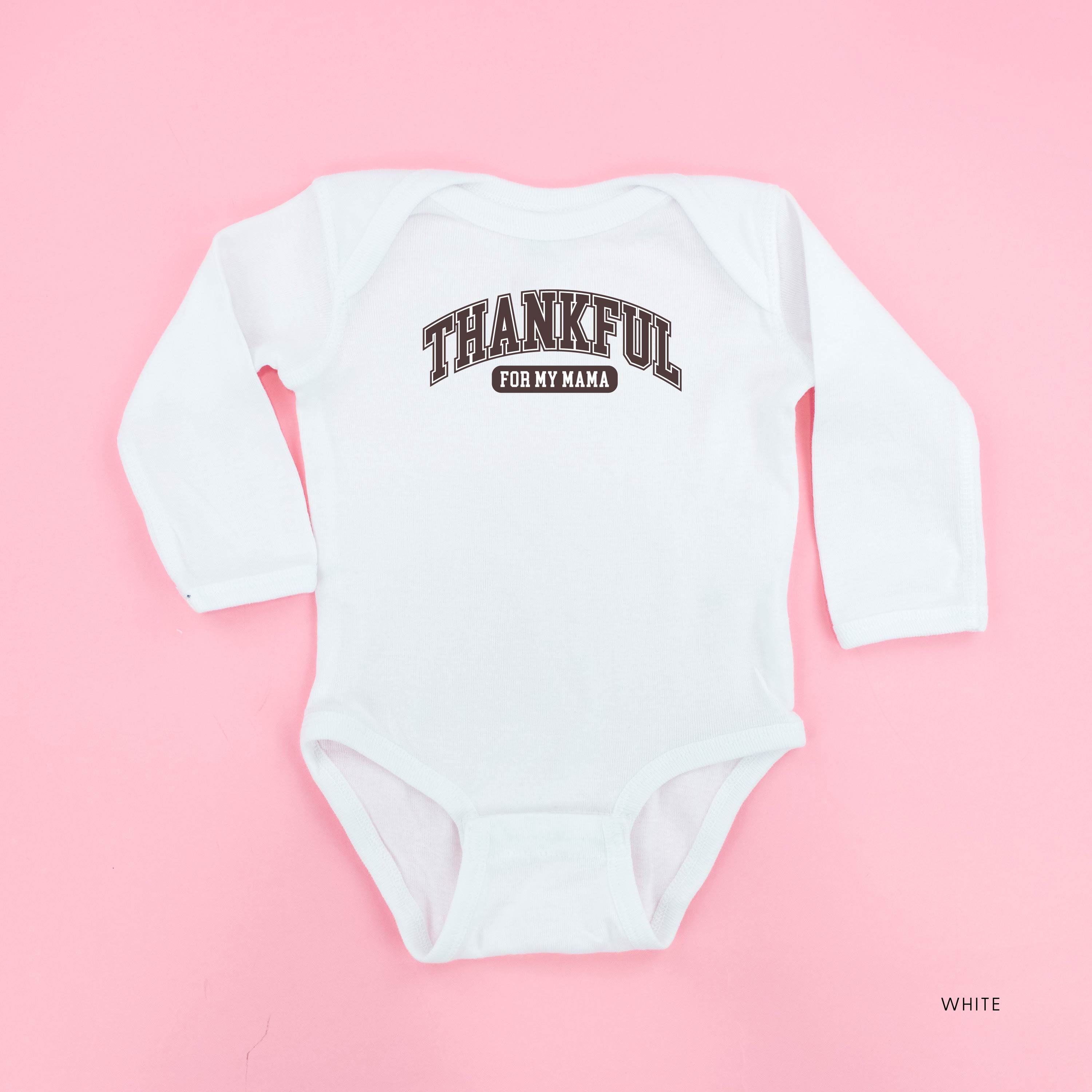 Thankful For My Mama - Child LONG SLEEVE Tee Little Mama Shirt Shop