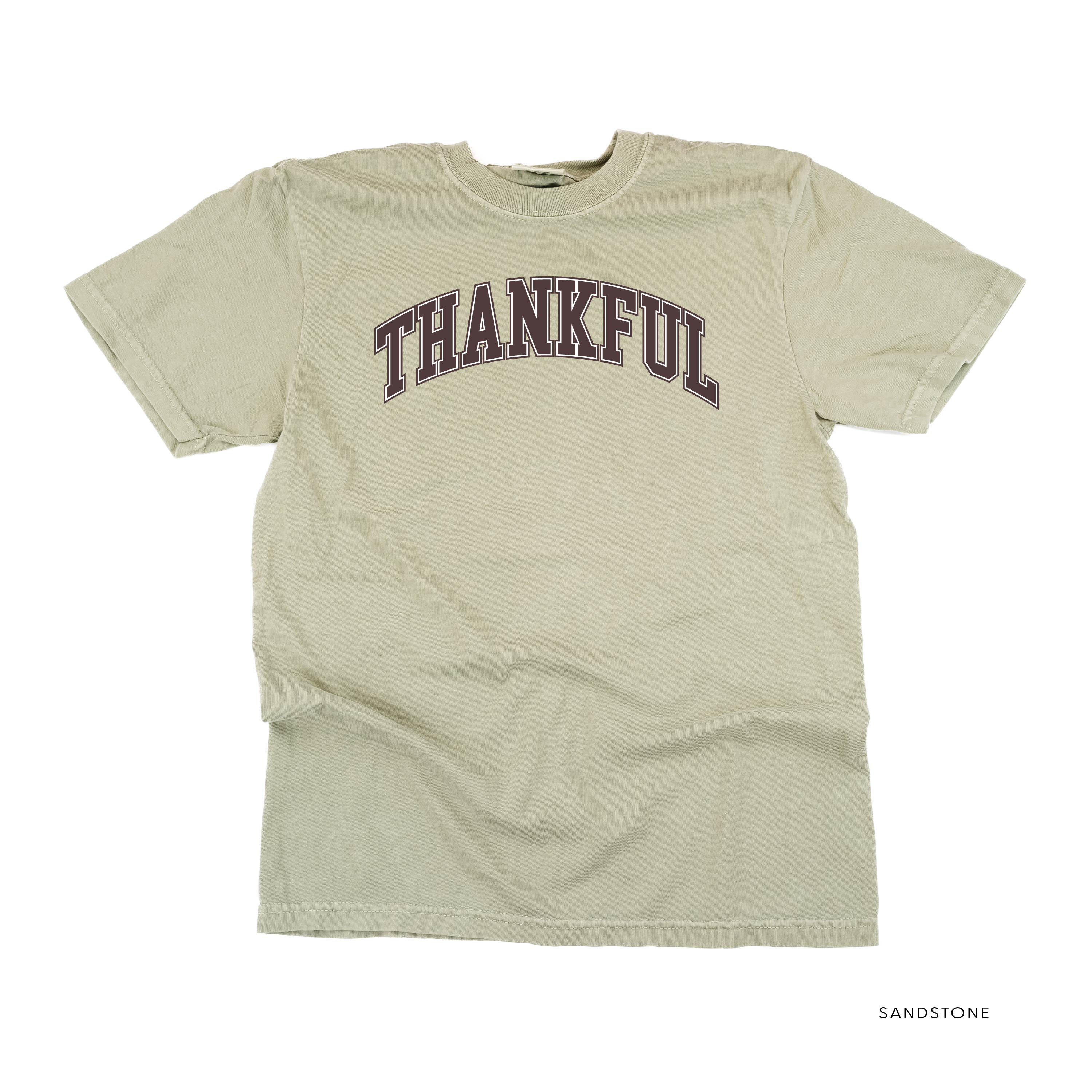 Thankful (Arched) - Comfort Colors Tee Little Mama Shirt Shop