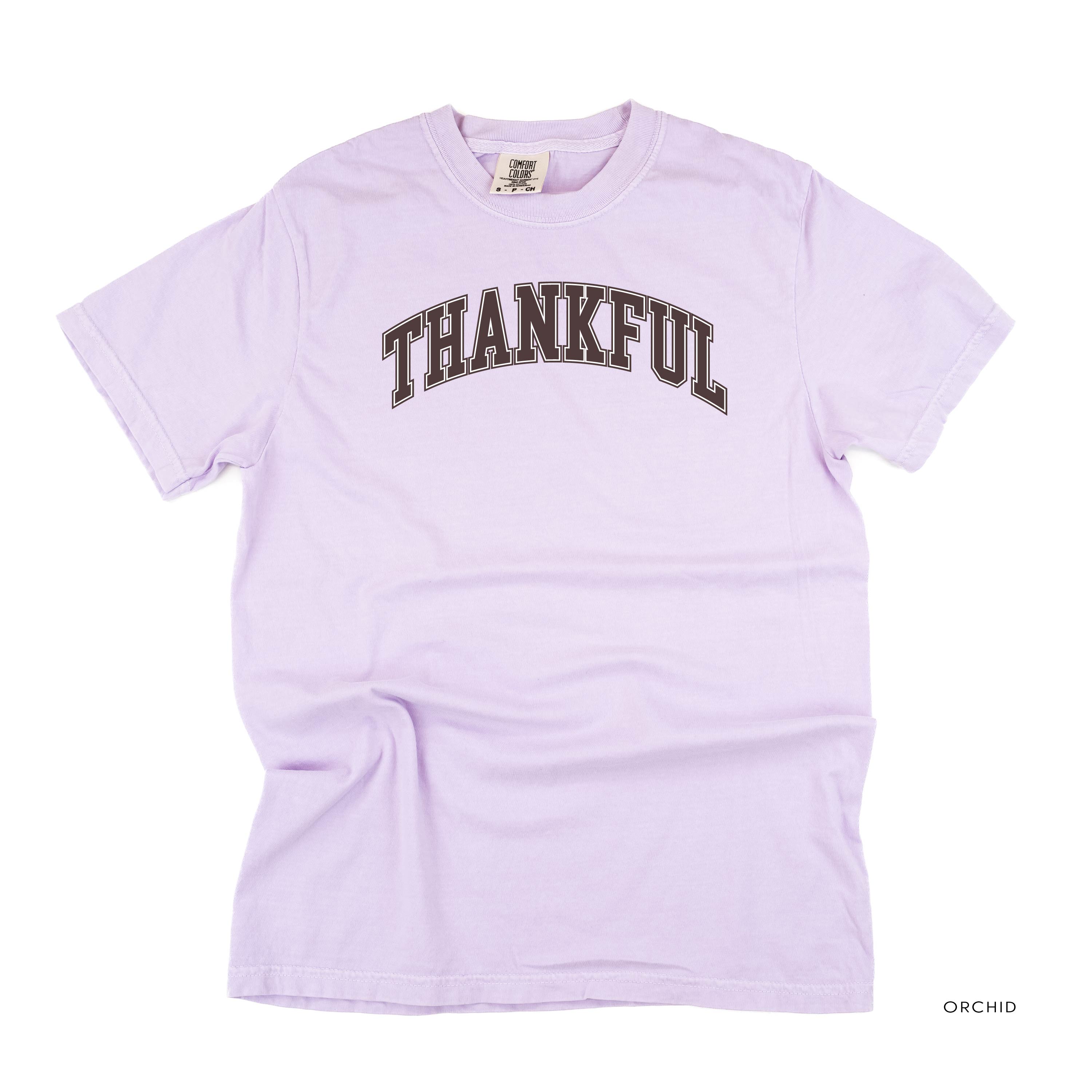Thankful (Arched) - Comfort Colors Tee Little Mama Shirt Shop