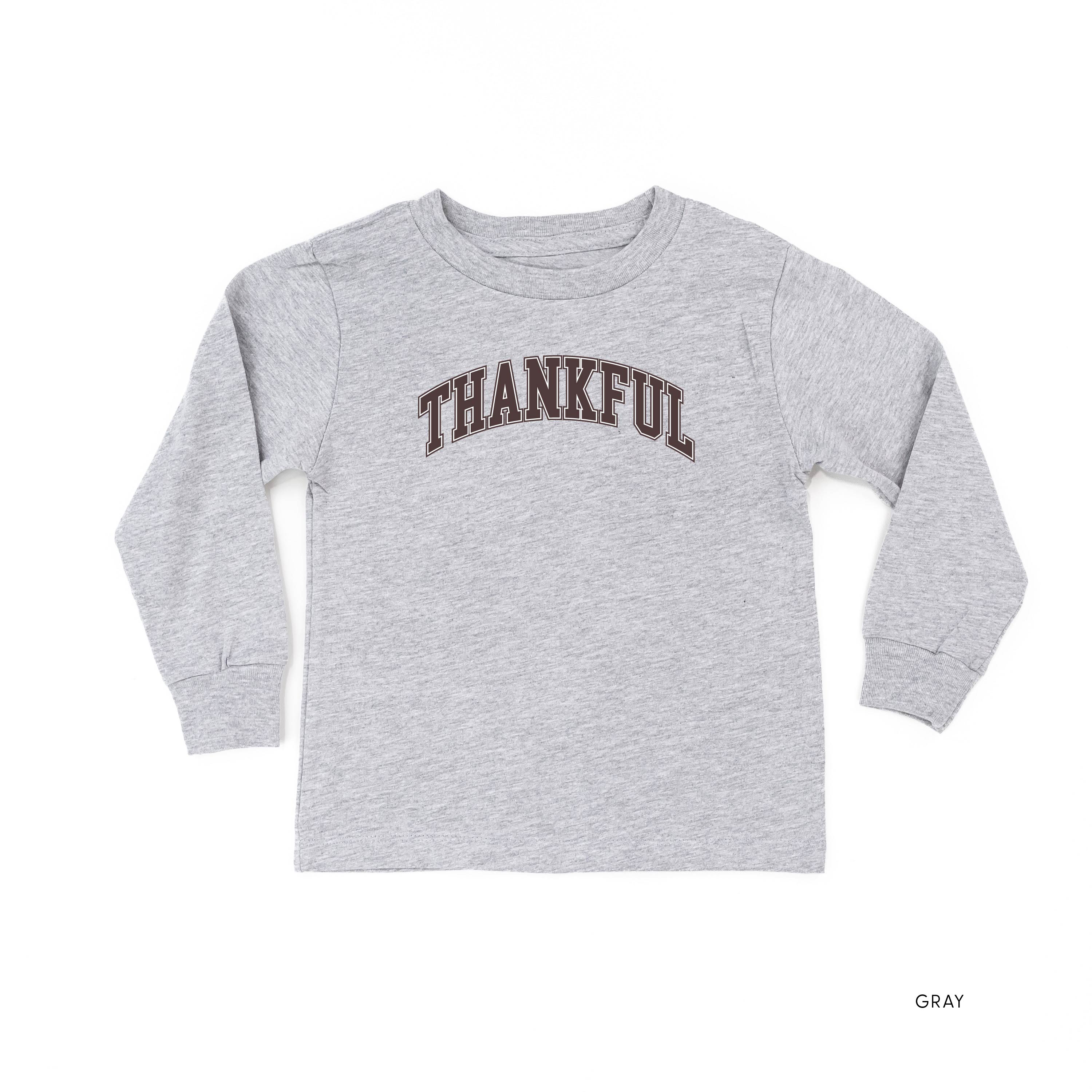 Thankful (Arched) - Child LONG SLEEVE Tee Little Mama Shirt Shop