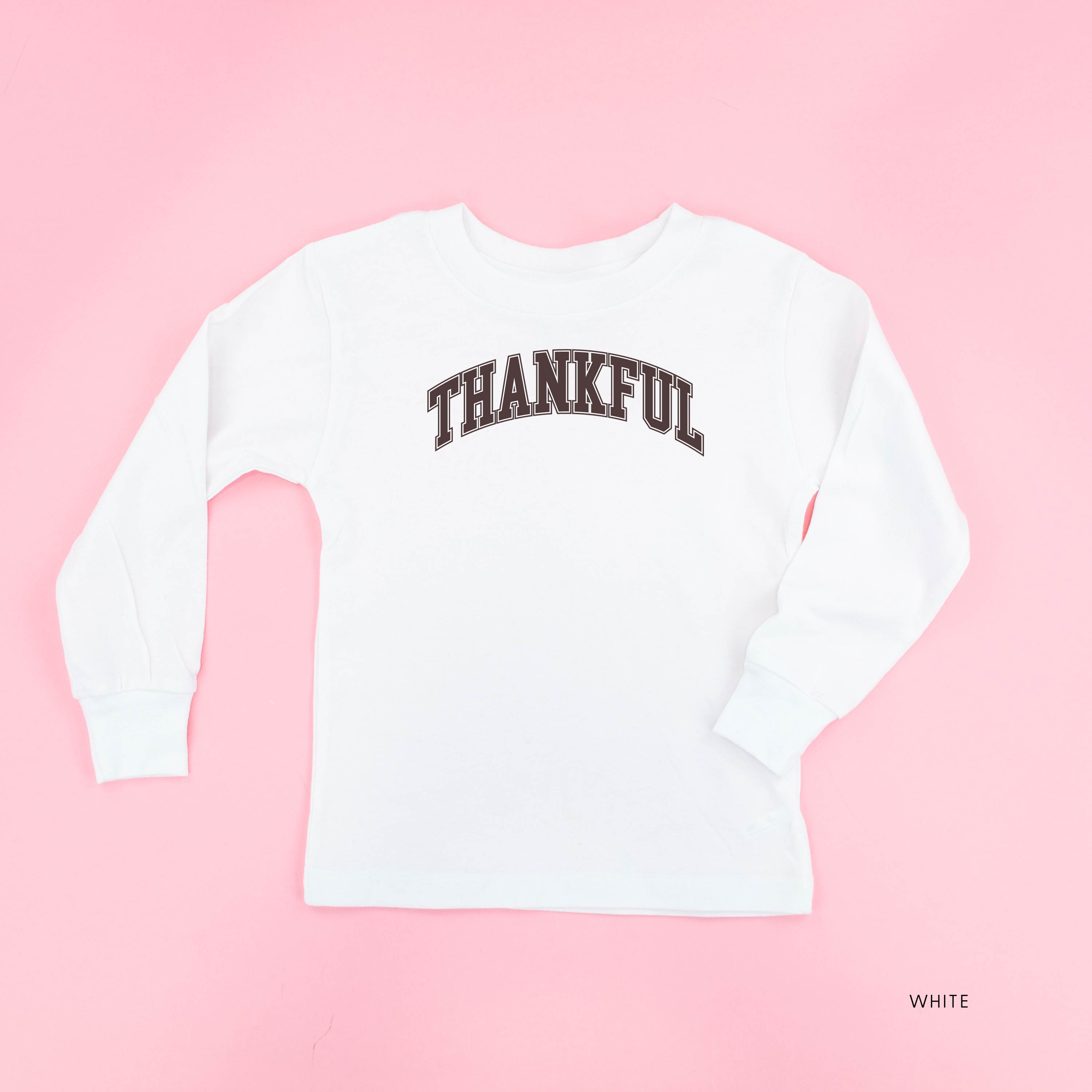 Thankful (Arched) - Child LONG SLEEVE Tee Little Mama Shirt Shop