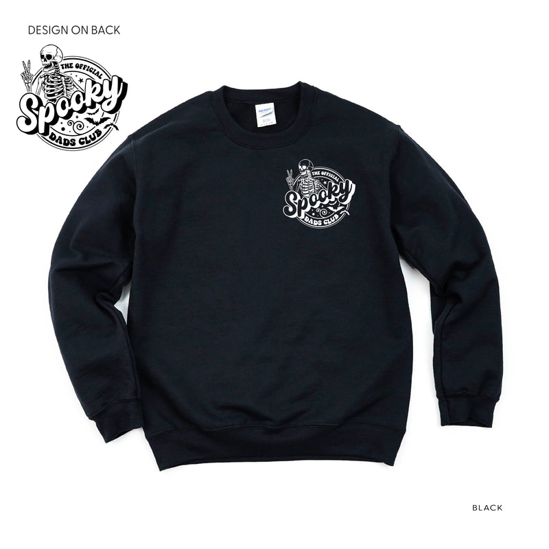 The Official Spooky Dads Club - Pocket Design on Front w/ Full Design on Back - Basic Fleece Crewneck