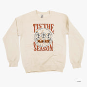 Tis' the Season (Festive Skeletons) - Basic Fleece Crewneck Little Mama Shirt Shop LLC