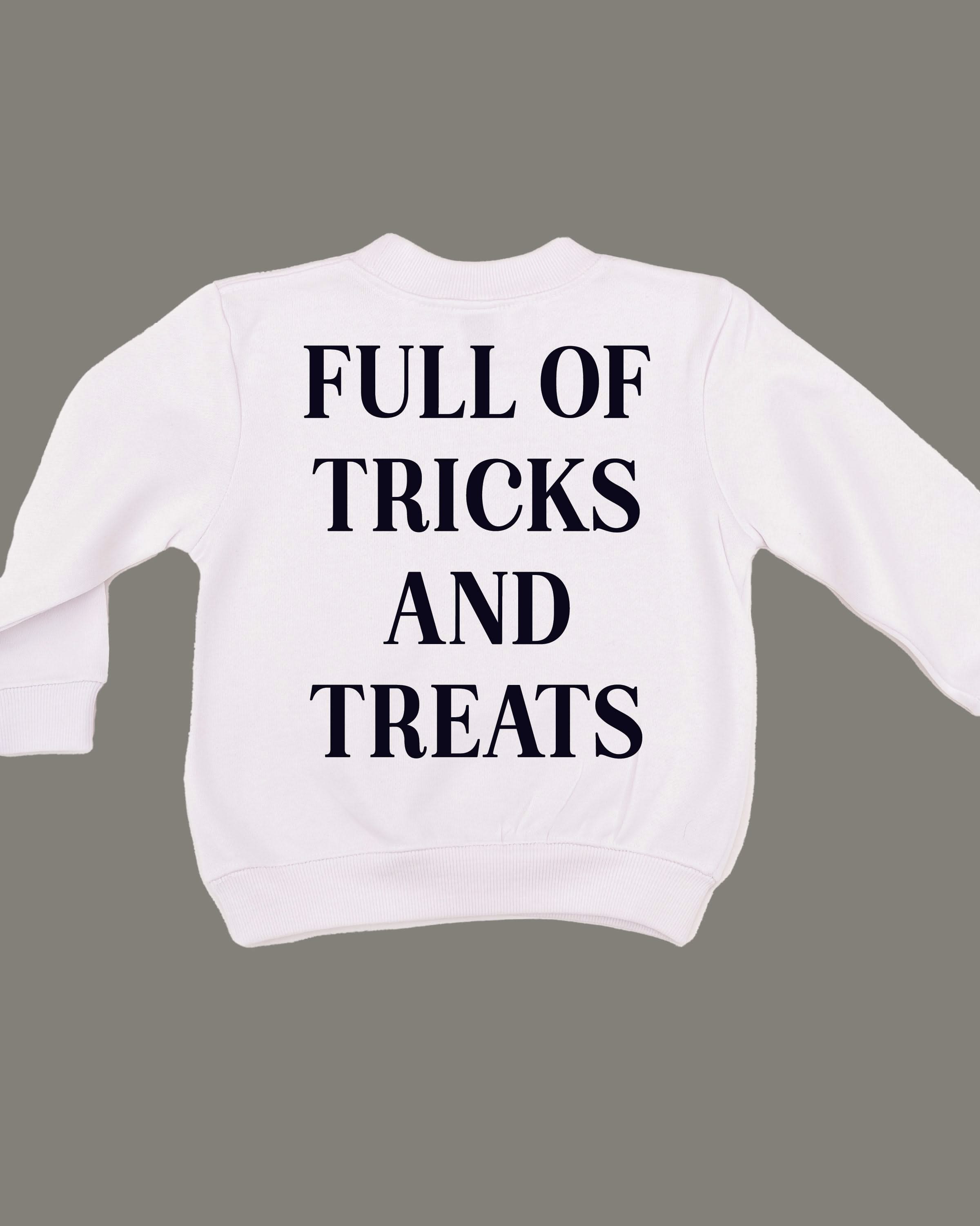 Full of Tricks and Treats (pf&b) - Child Sweater Little Mama Shirt Shop