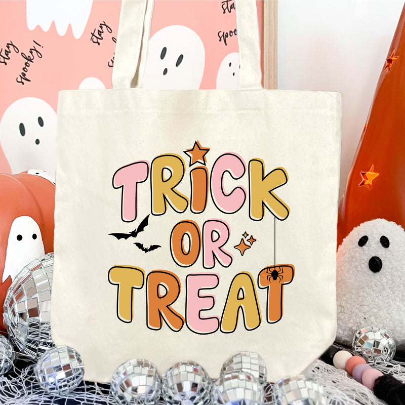 Trick or Treat Tote - Trick or Treat (PINK/ORANGE)