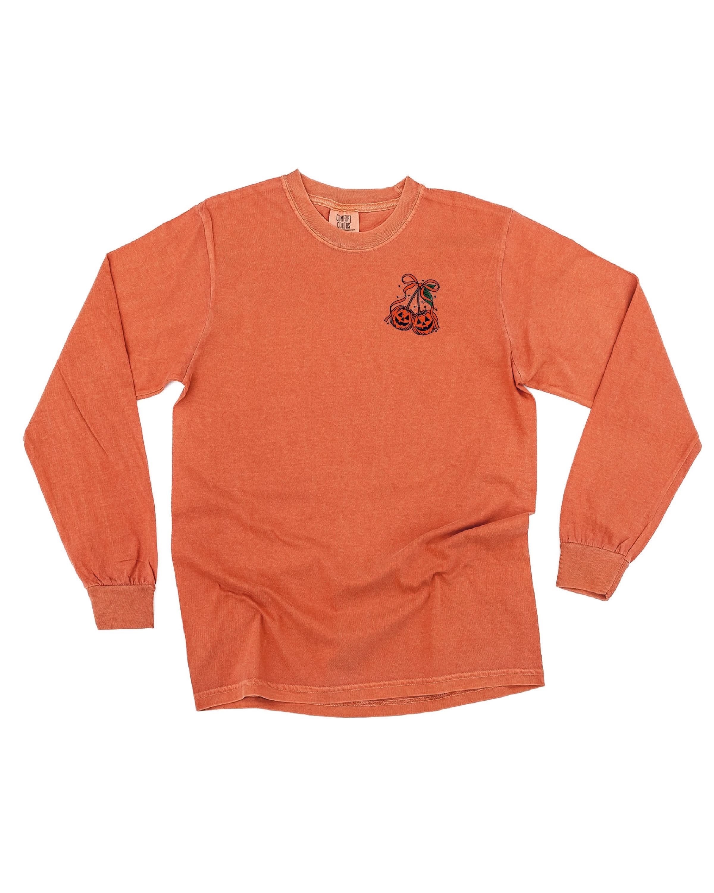 Full of Tricks and Treats (pf&b) - Long Sleeve Comfort Colors Tee Little Mama Shirt Shop