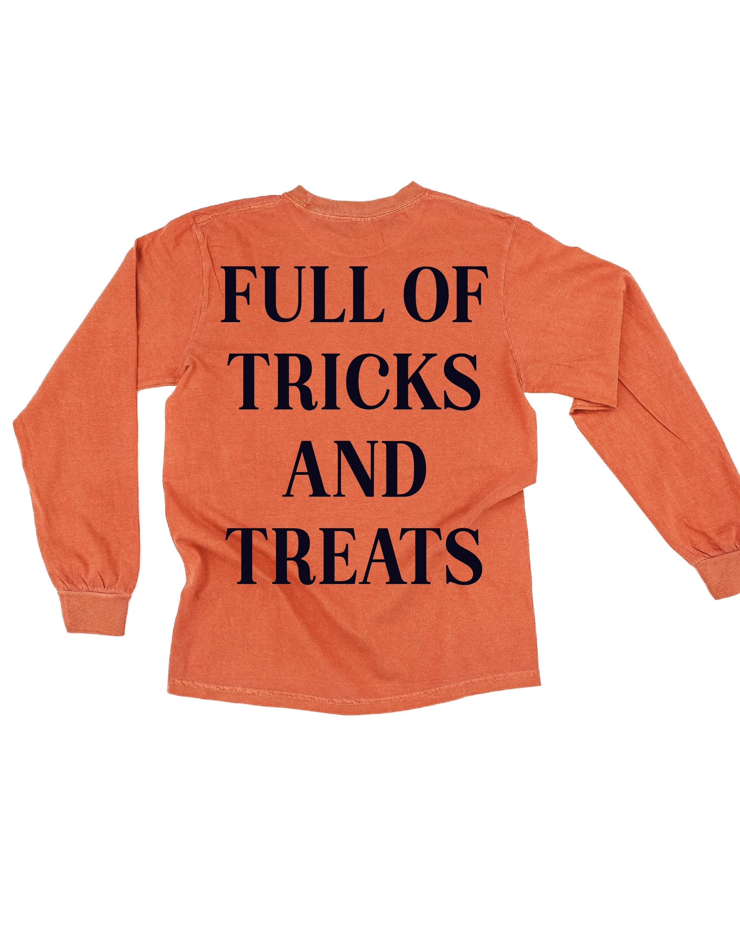 Full of Tricks and Treats (pf&b) - Long Sleeve Comfort Colors Tee Little Mama Shirt Shop