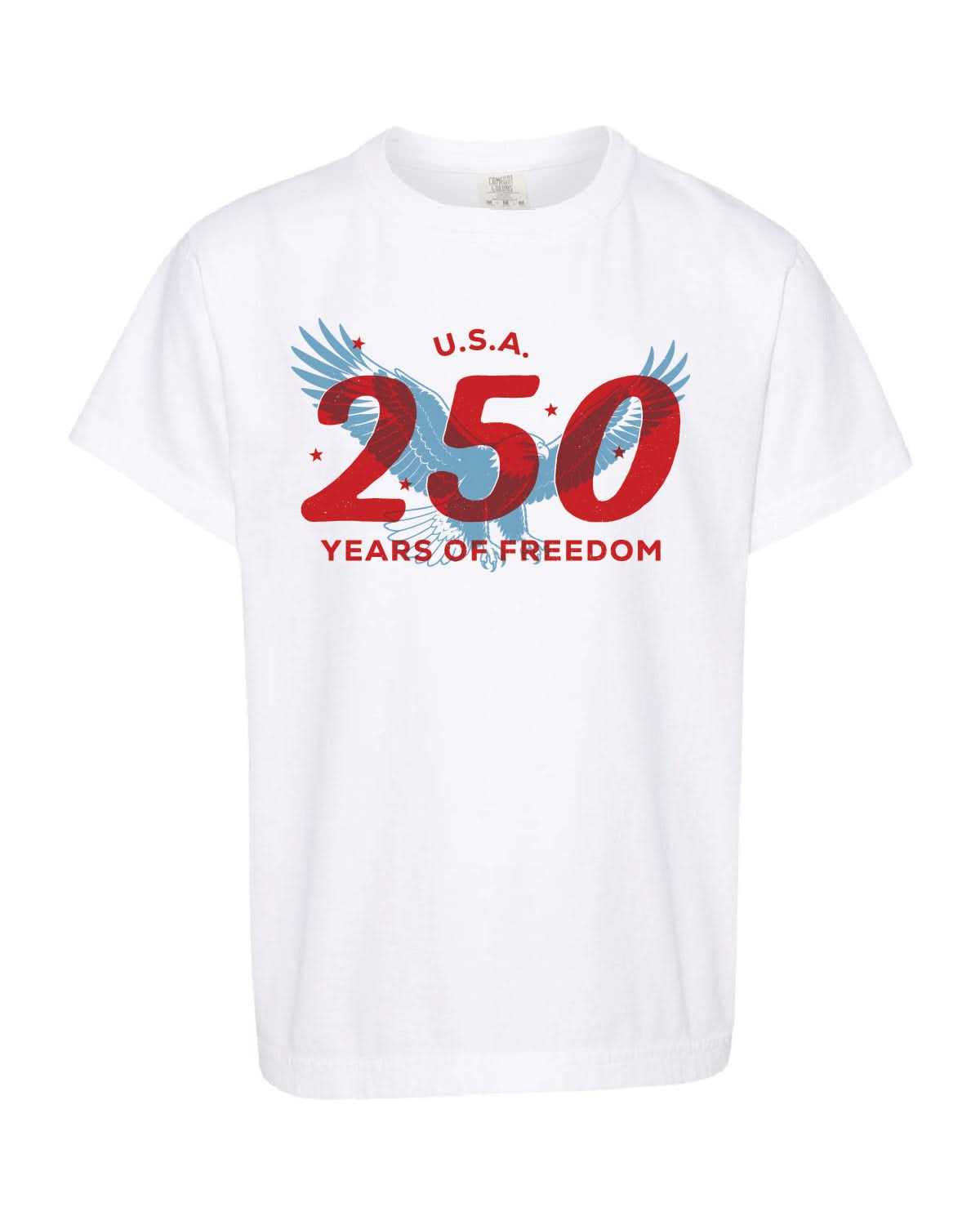 USA 250 Years of Freedom Patriotic Graphic Tee - SET Little Mama Shirt Shop LLC